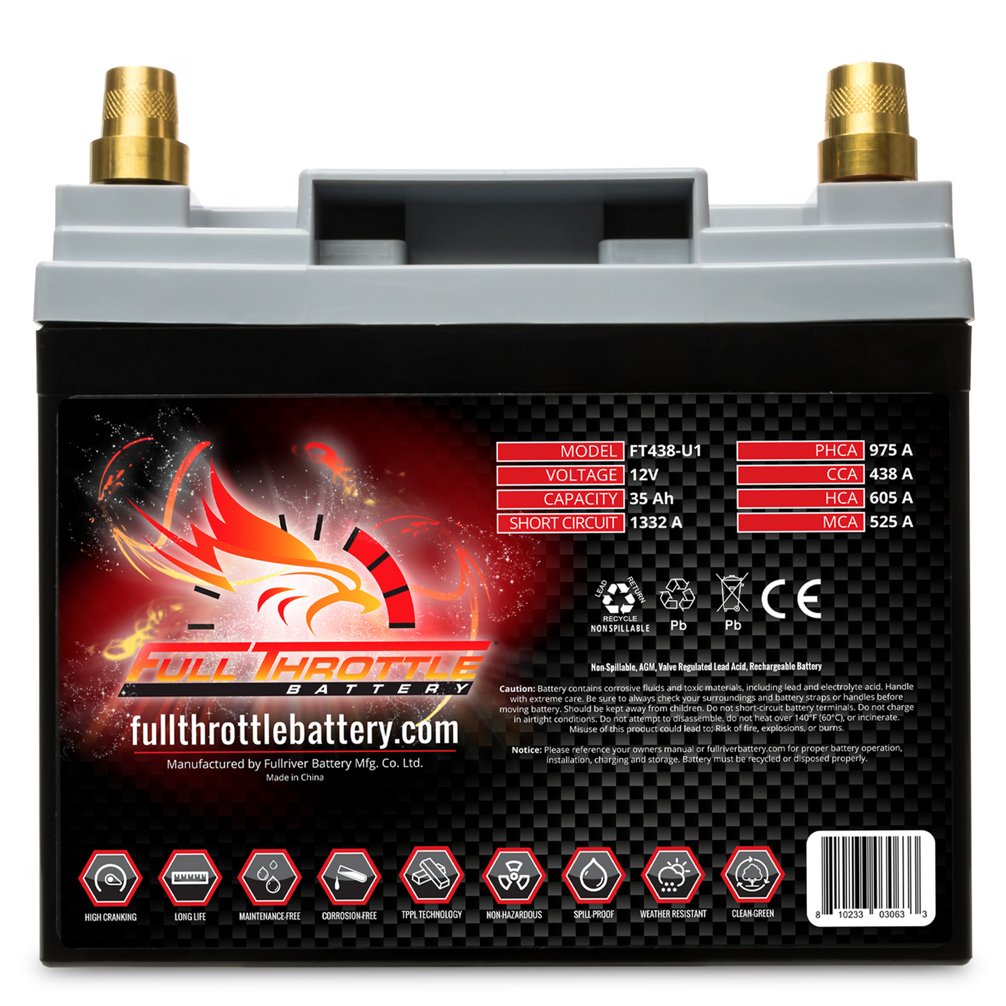 Full Throttle TPPL Battery FT438-U1