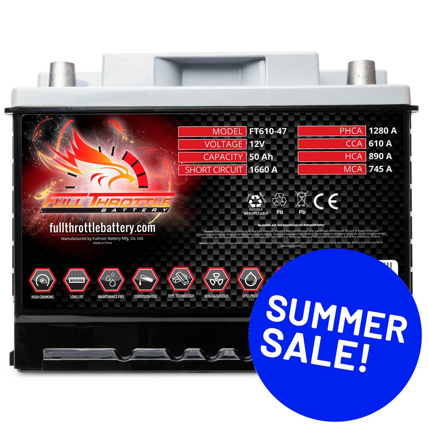 Full Throttle TPPL Battery FT610-47