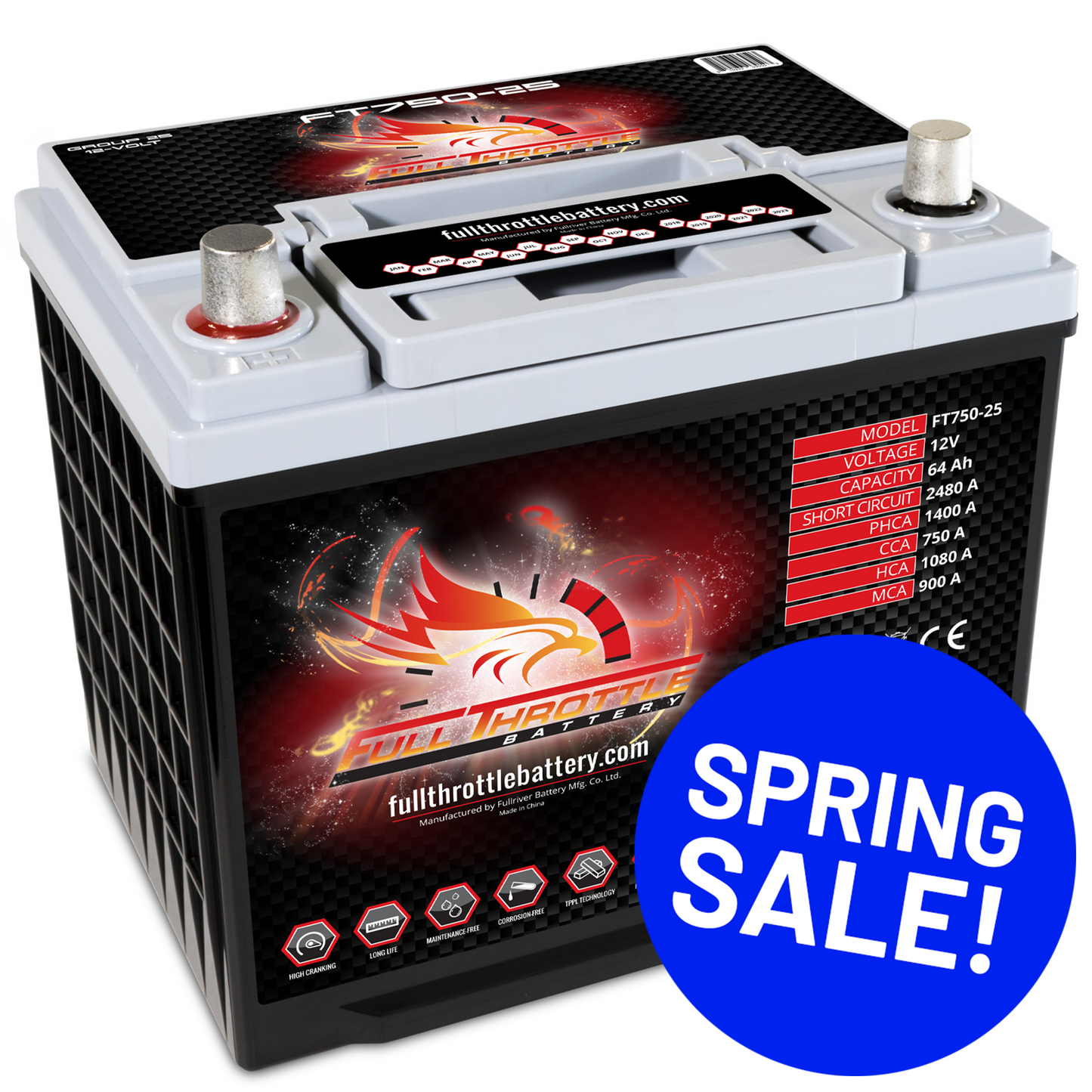 Full Throttle TPPL Battery FT750-25