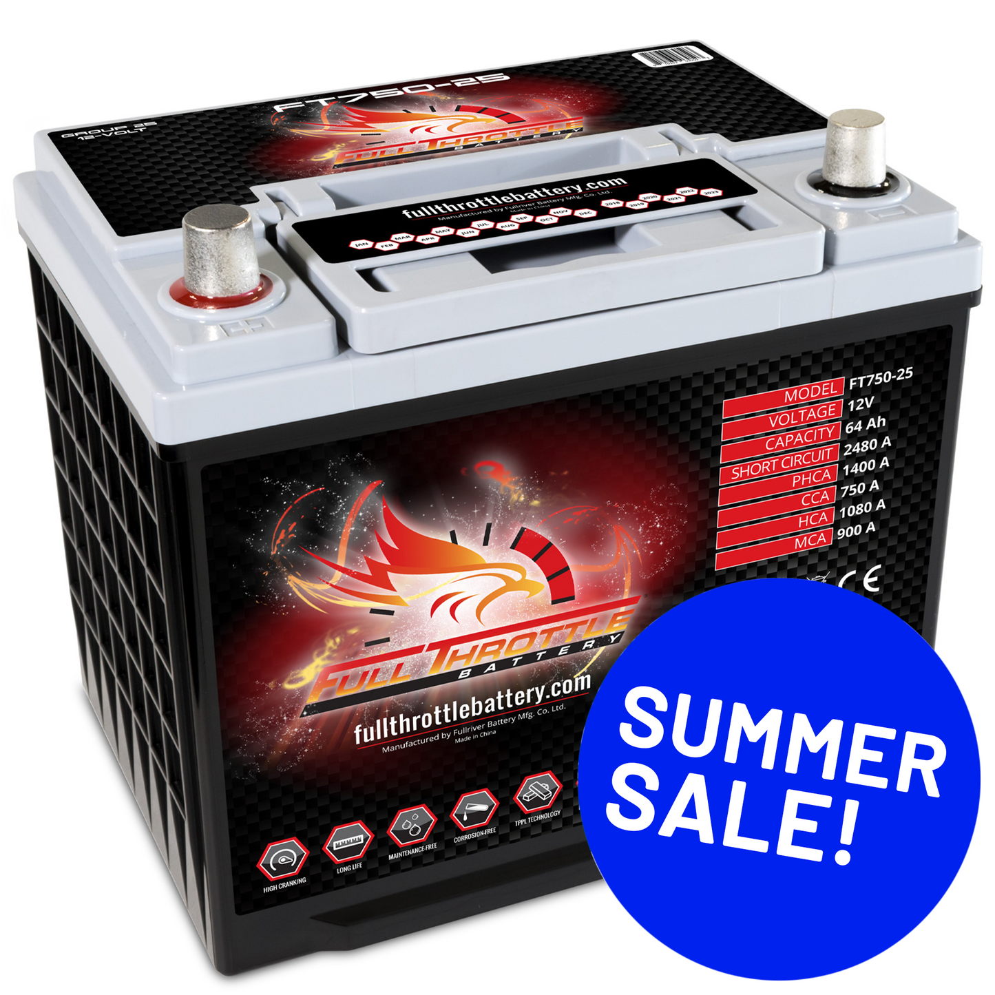 Full Throttle TPPL Battery FT750-25