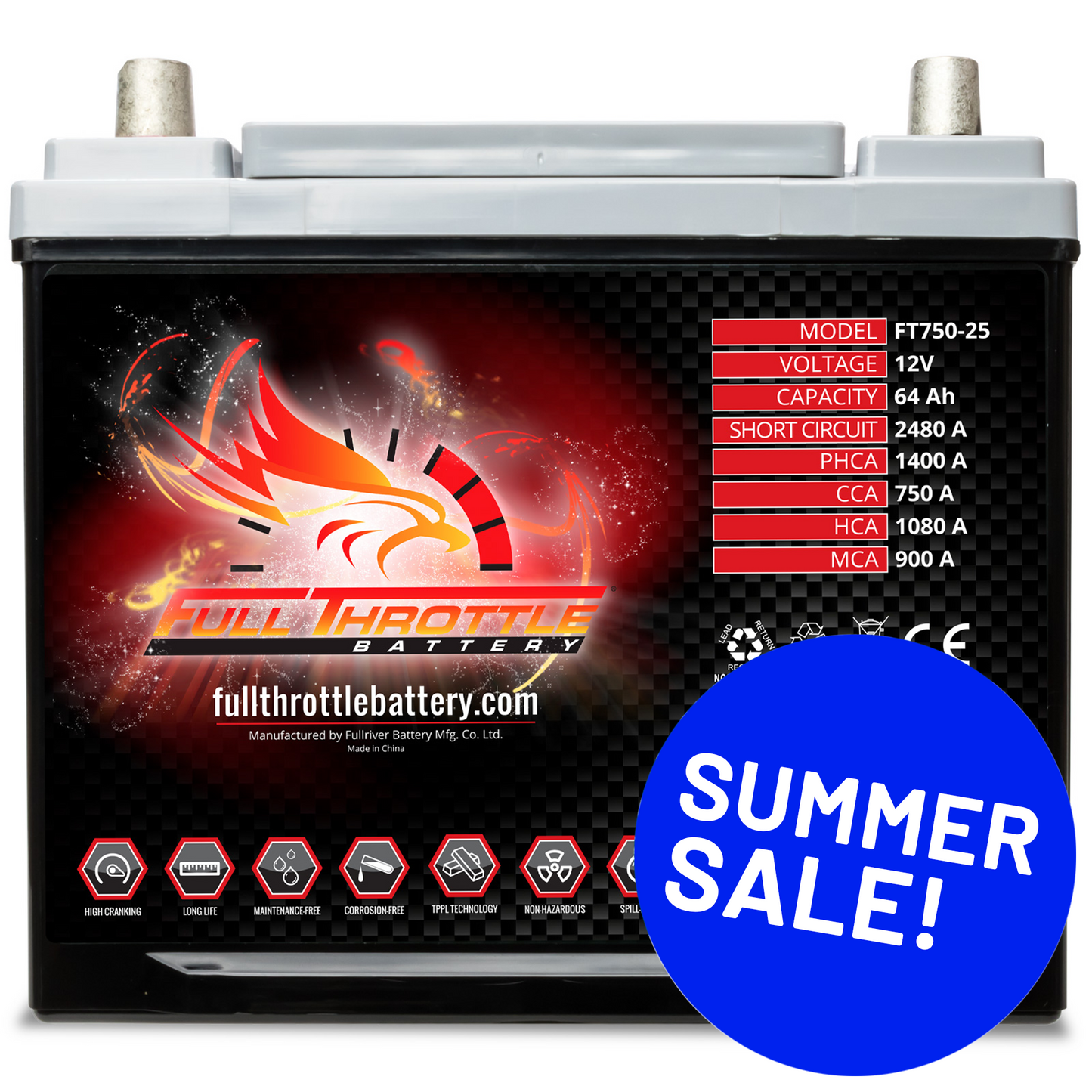 Full Throttle TPPL Battery FT750-25