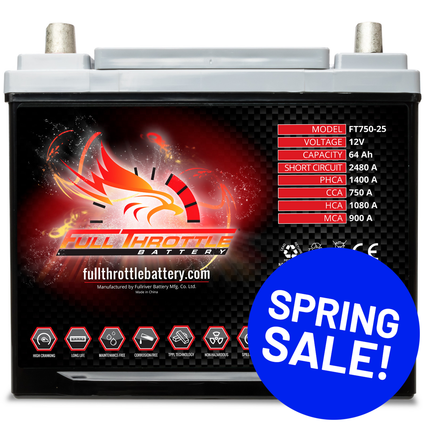 Full Throttle TPPL Battery FT750-25