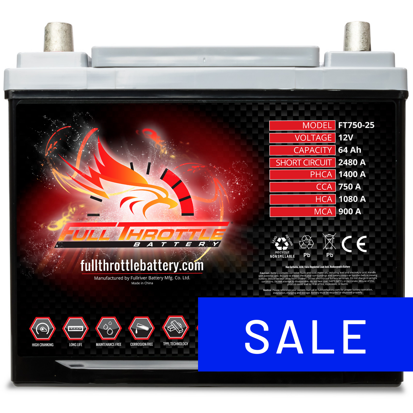 Full Throttle TPPL Battery FT750-25