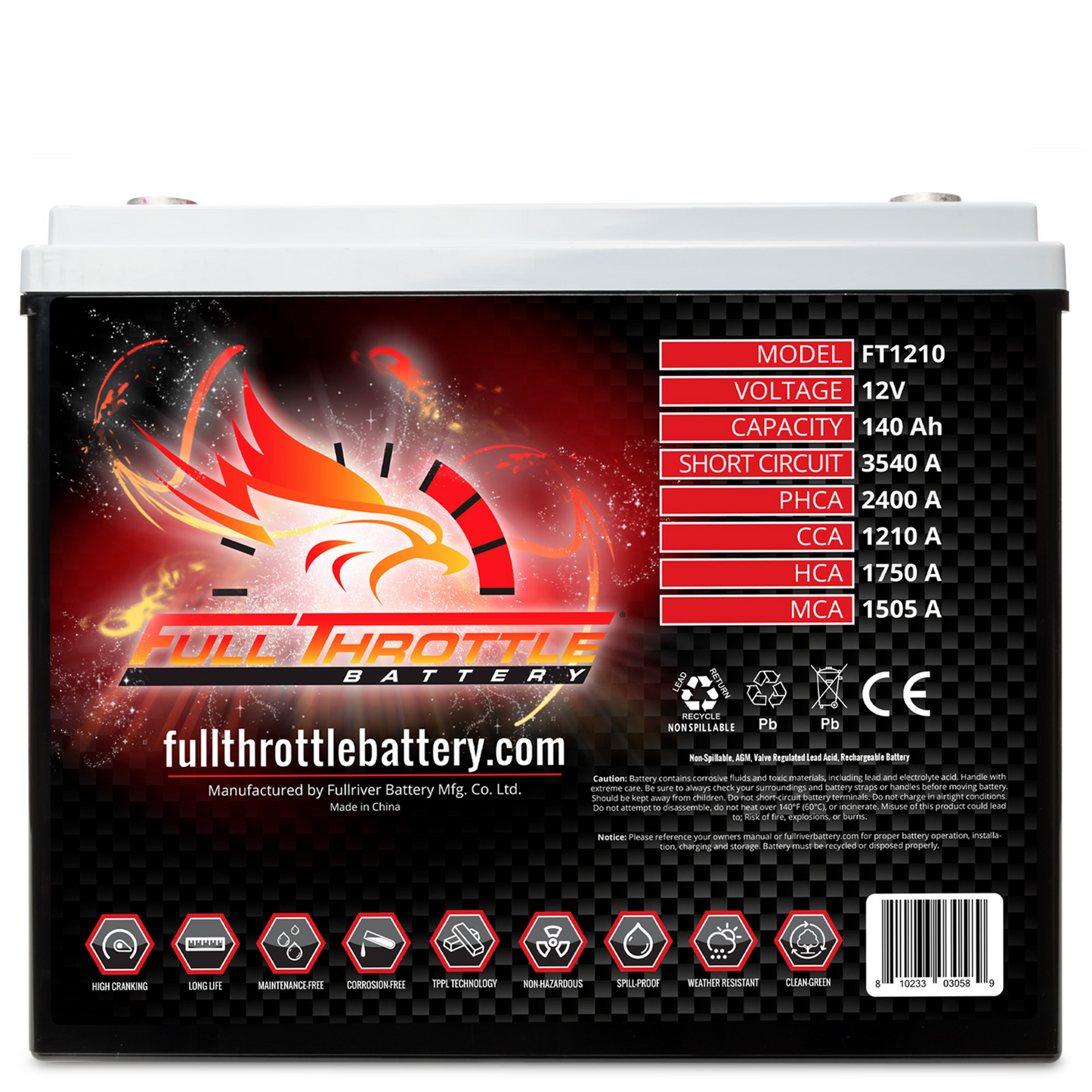 Full Throttle TPPL Battery FT1210