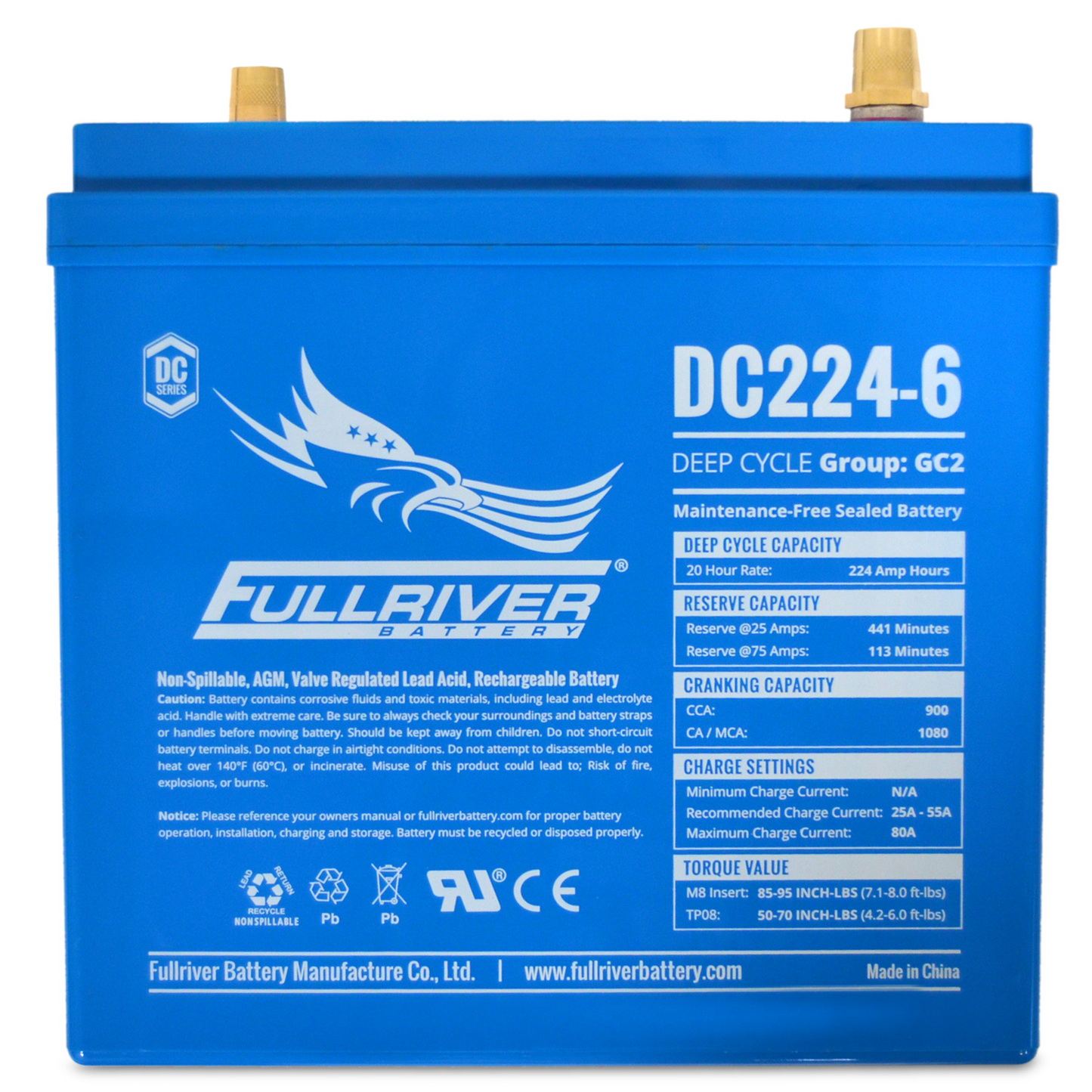 DC Series Battery 6V 224Ah  (DC224-6)