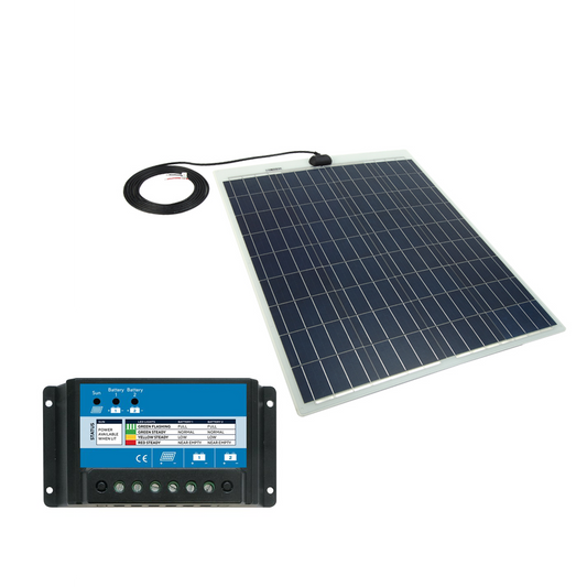 80 Watt Flexi PV Panel - Top (inc 10A Dual Con)
