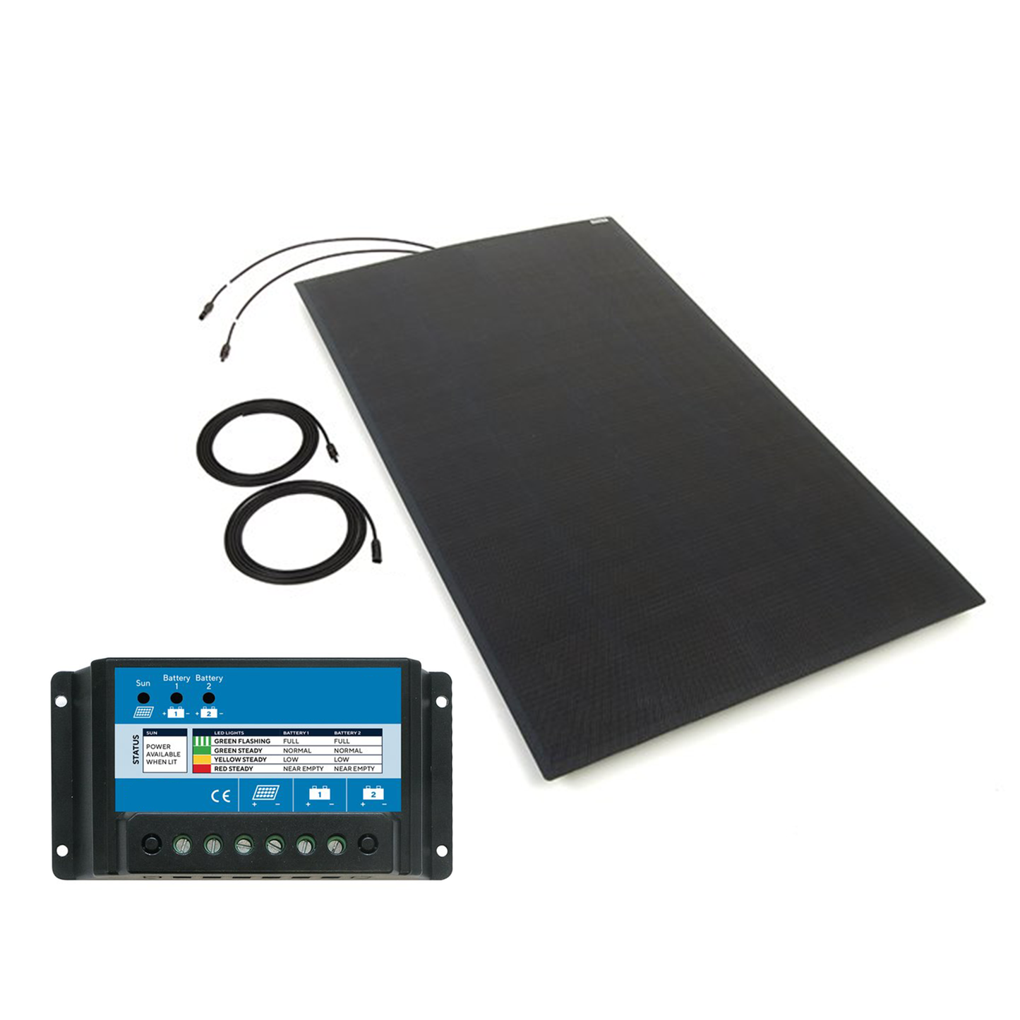 250 Watt MHD Flexi PV Panel - Rear (inc 20A Dual Con)