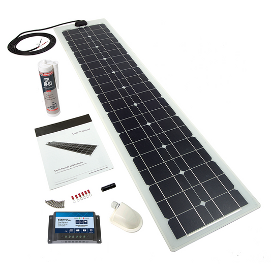60 Watt Flexi PV Roof / Deck Kit - Top (inc 15A MPPT Con)