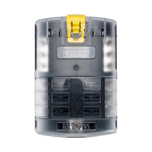 Fuse Block STBlade 6circ w/gnd/cvr