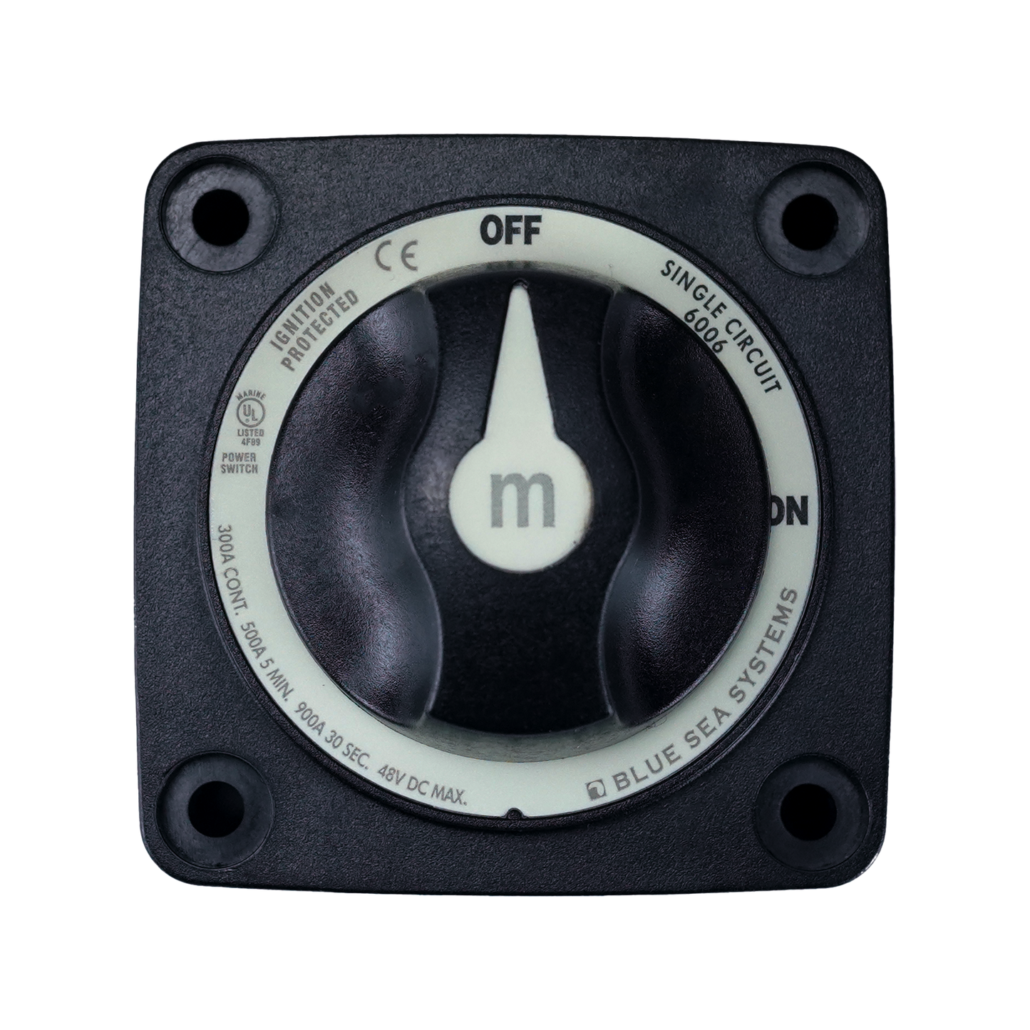 Switch Battery M ON/OFF w/Knob Black