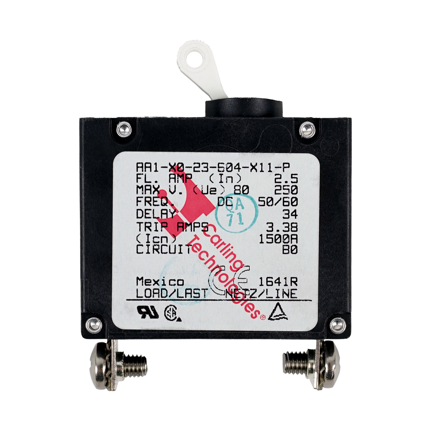 Circuit Breaker AA1Toggle 2.5A Wht