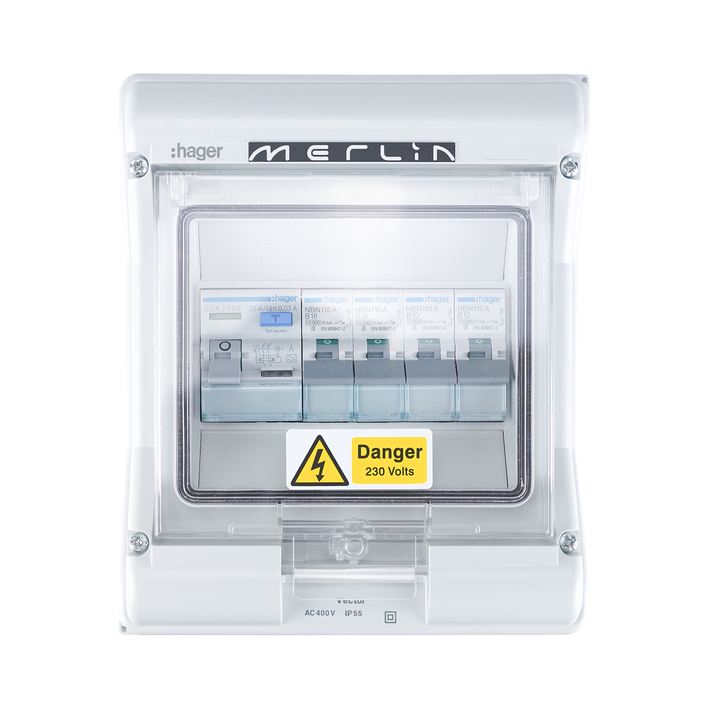 RCD +4 MCB Consumer Unit