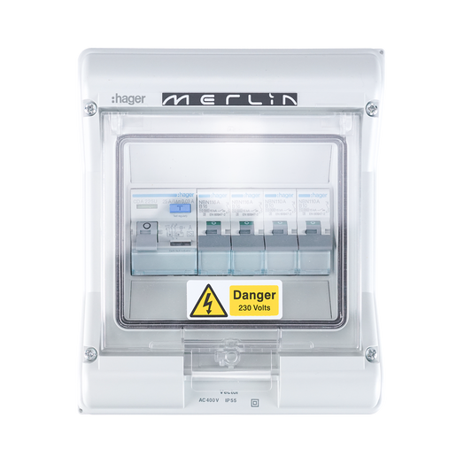 RCD +4 MCB Consumer Unit