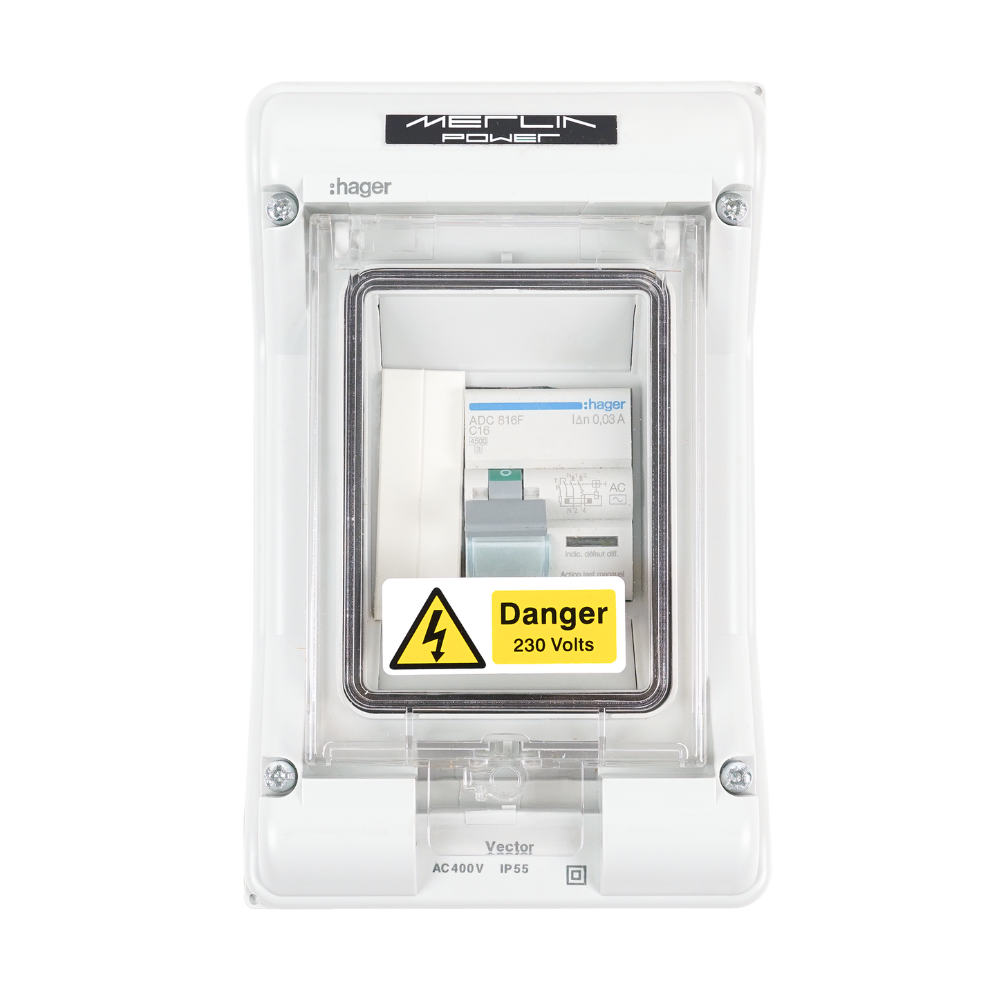 16A RCBO (C) in Enclosure
