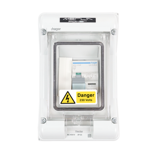 16A RCBO (C) in Enclosure