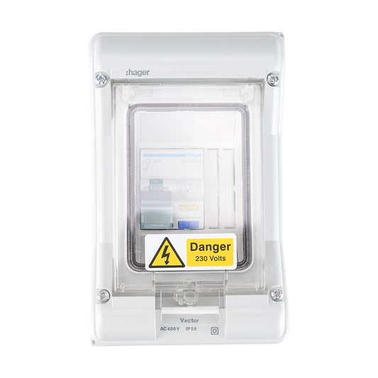 32A RCBO (C) in Enclosure