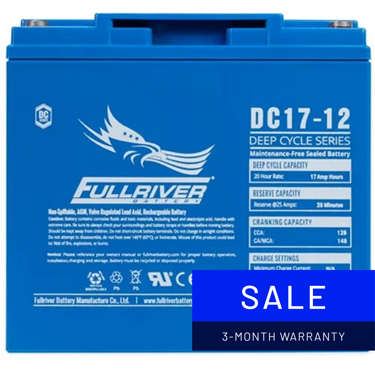 Fullriver Dc DC17-12 Fullriver DC Series Deep Cycle AGM Leisure Battery 17Ah ...