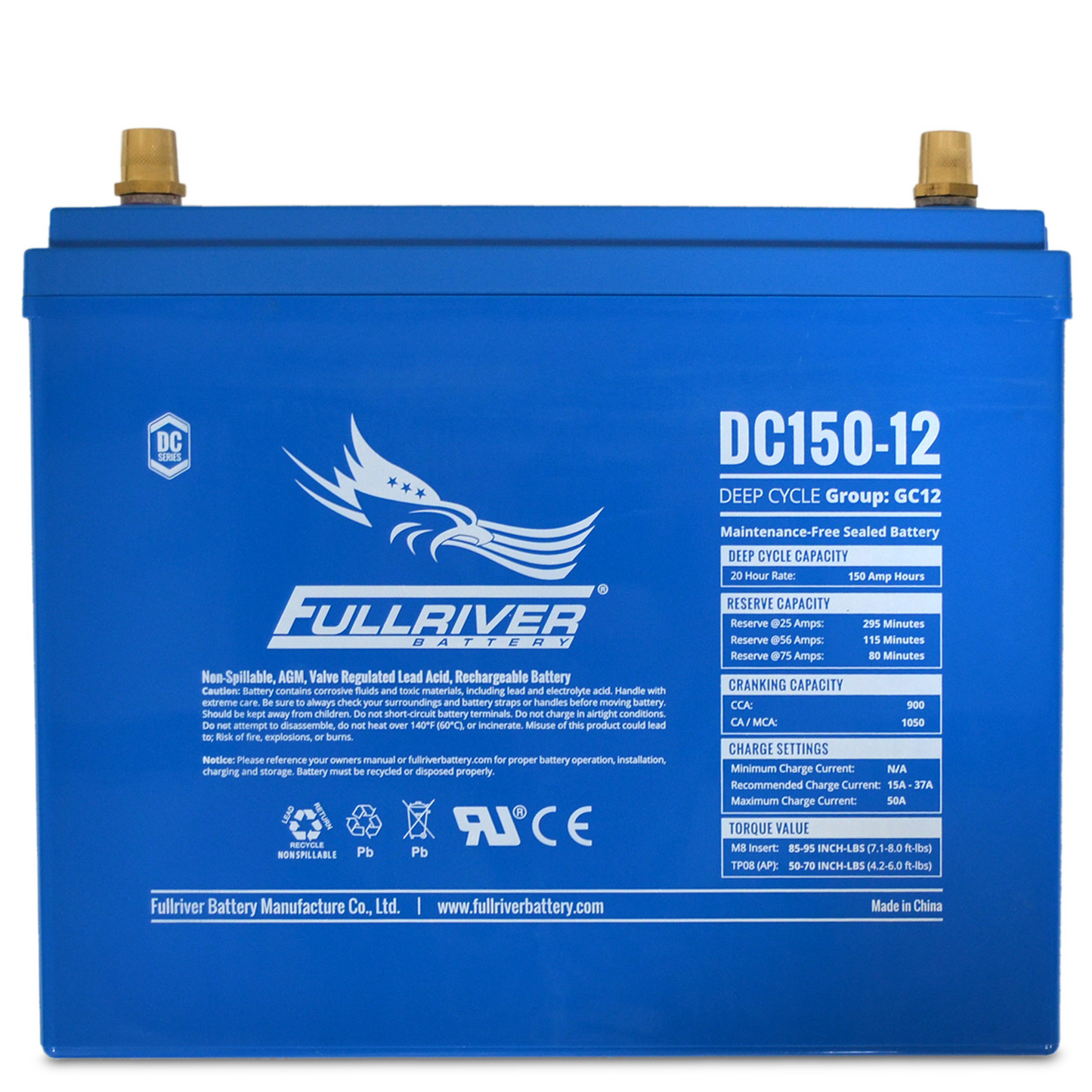 DC Series Battery 12V 150Ah Battery (DC150-12)