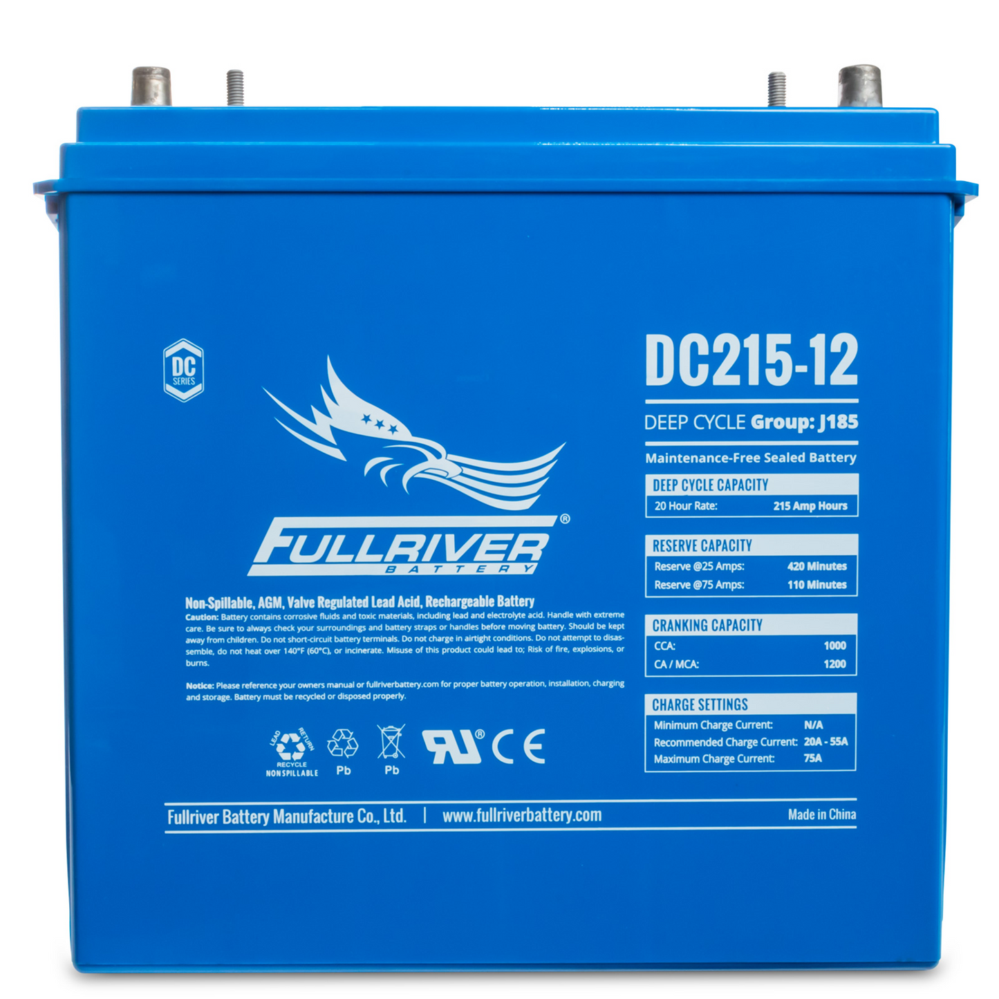 DC Series Battery 12V 215Ah (DC215-12)