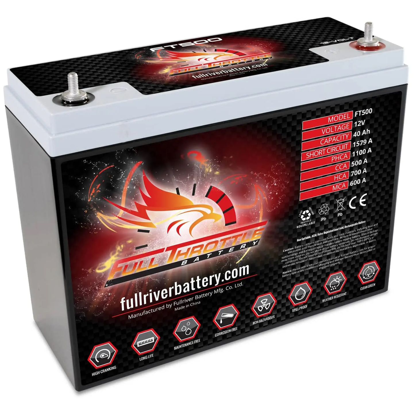 Full Throttle TPPL Battery FT500