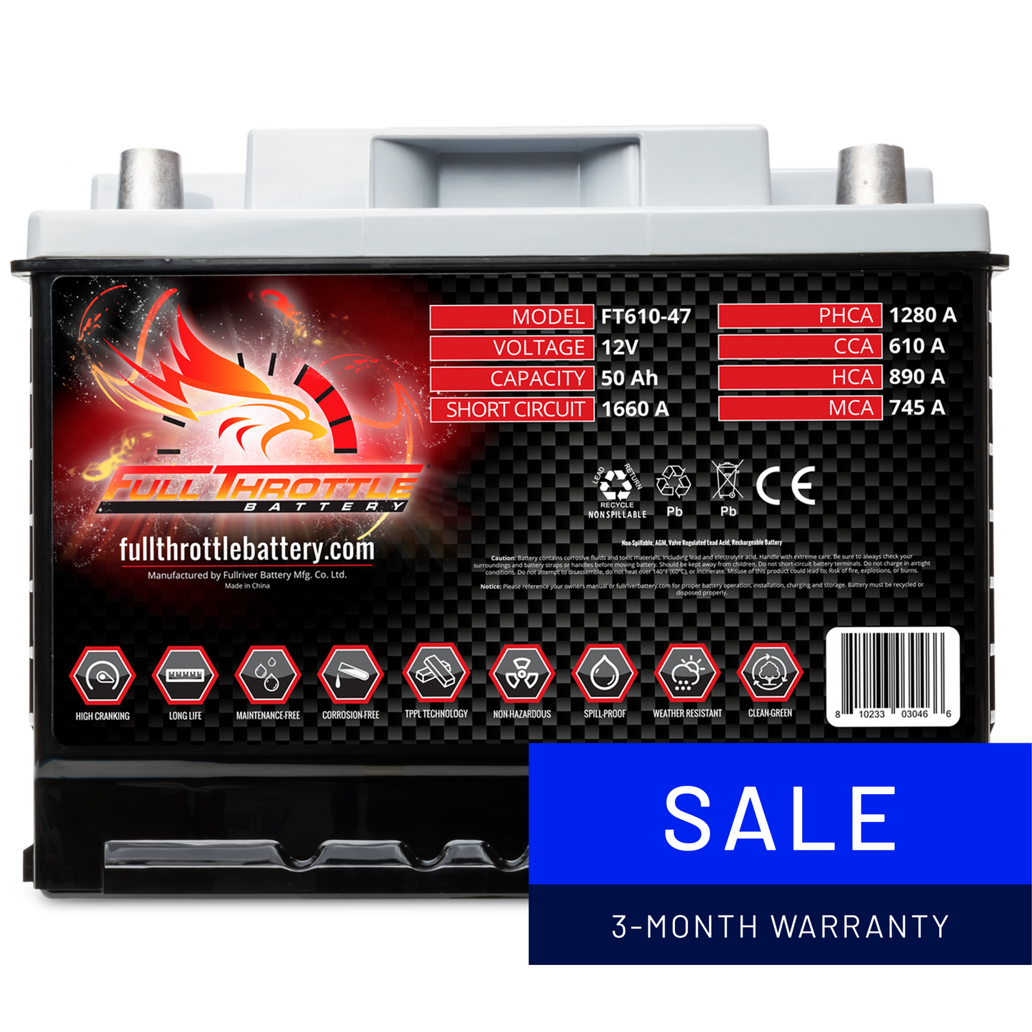 Full Throttle TPPL Battery FT610-47