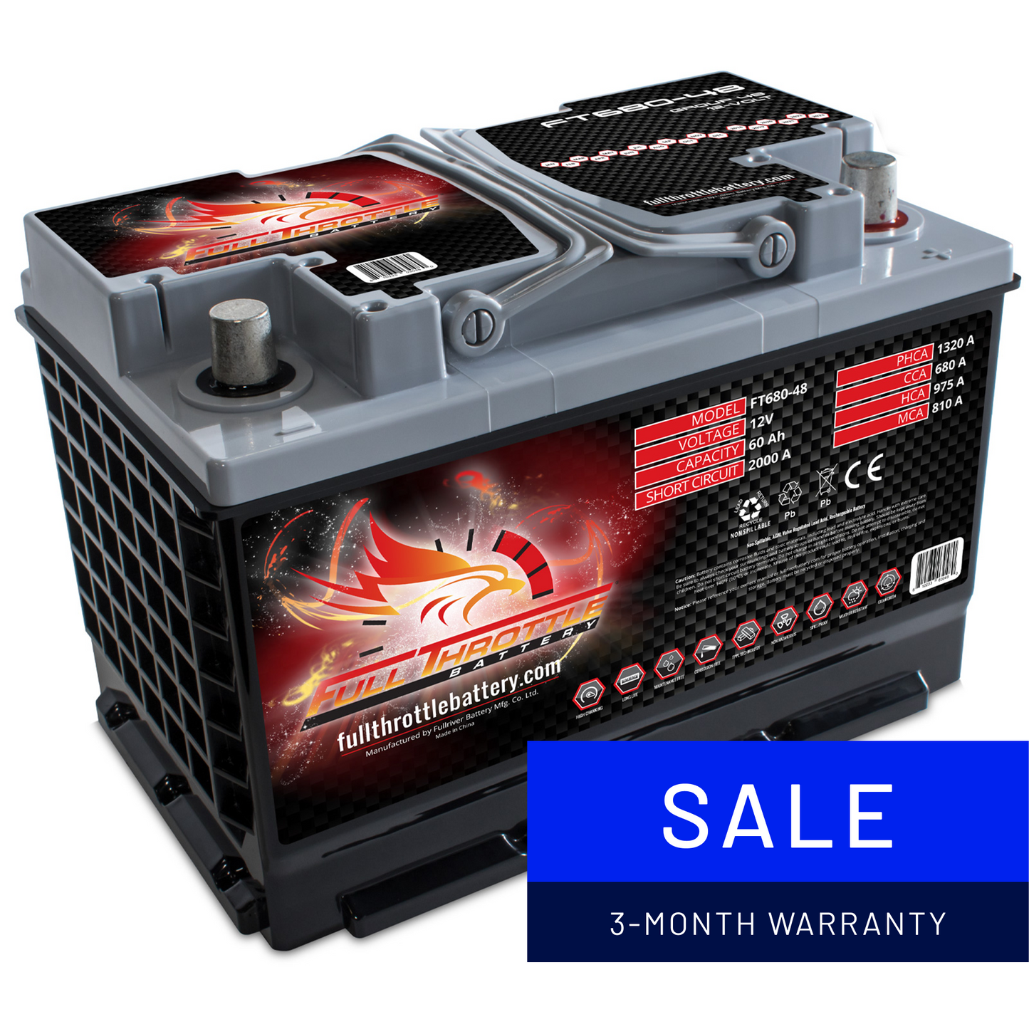 Full Throttle TPPL Battery FT680-48