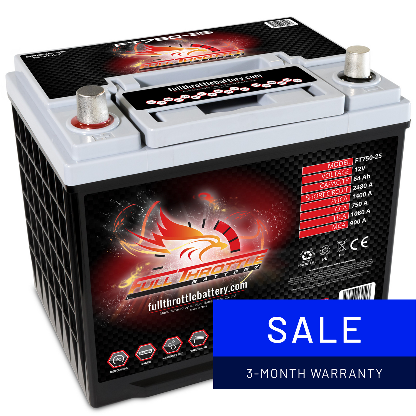 Full Throttle TPPL Battery FT750-25