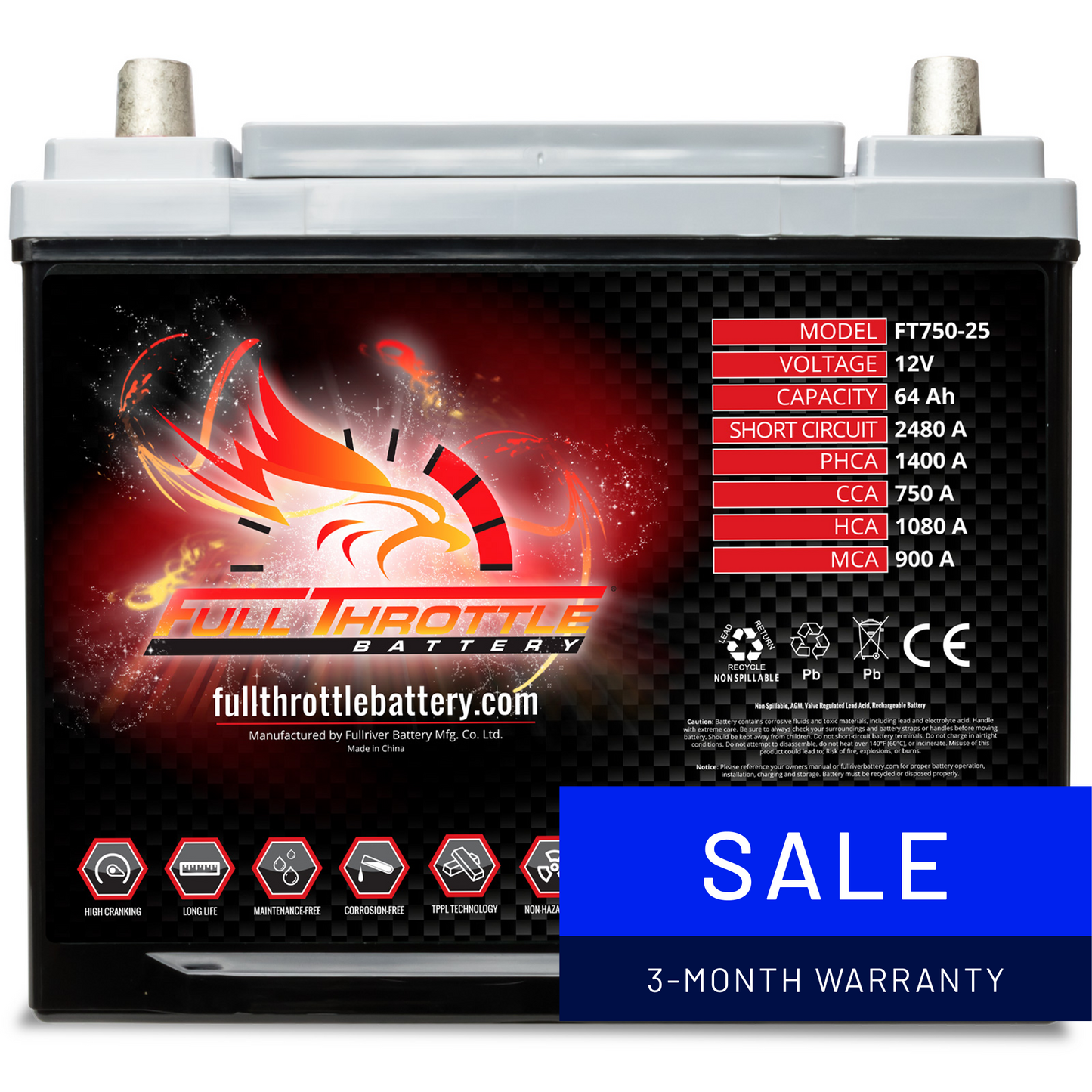 Full Throttle TPPL Battery FT750-25