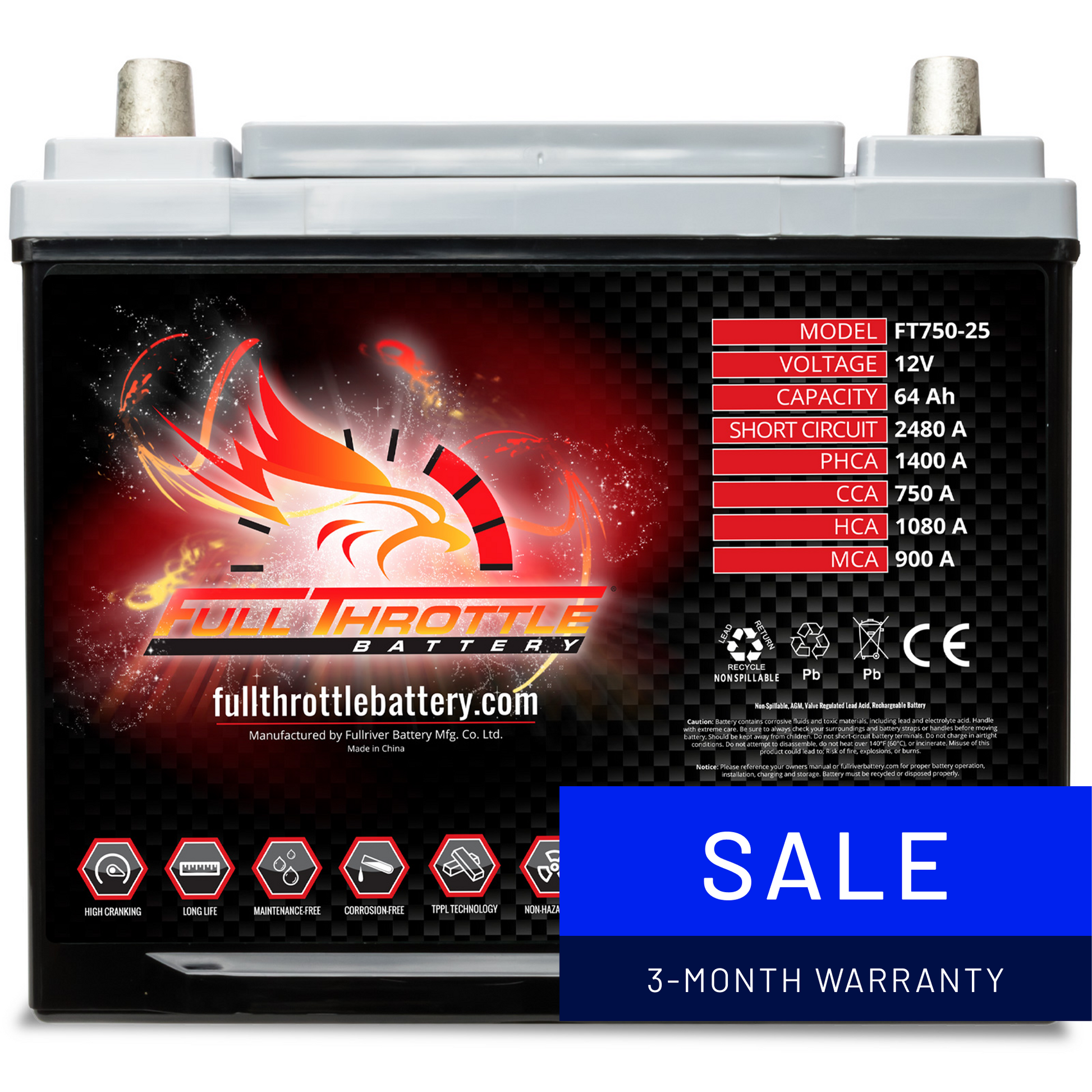 Full Throttle TPPL Battery FT750-25