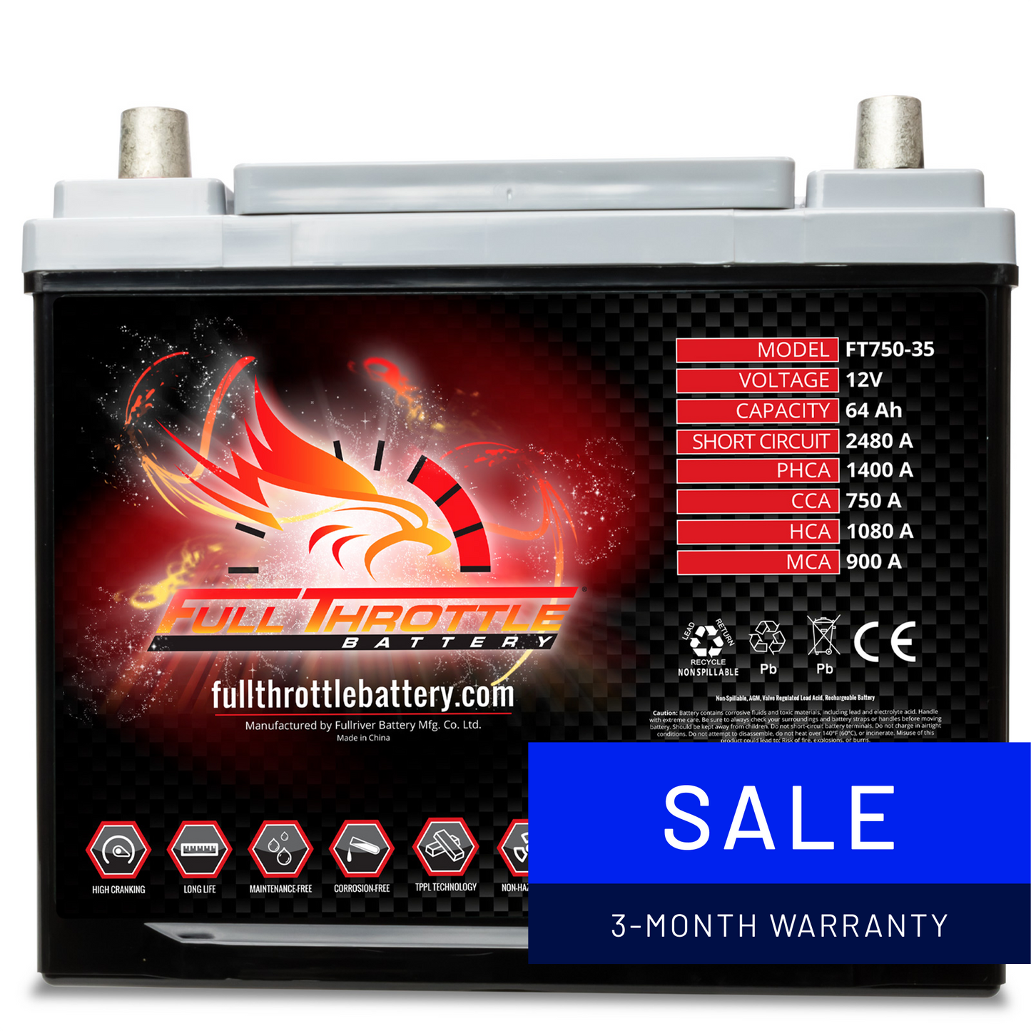 Full Throttle TPPL Battery FT750-35