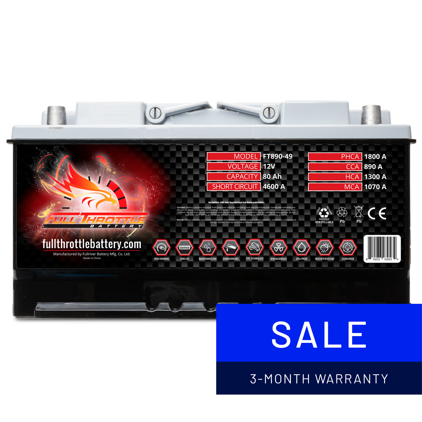 Full Throttle TPPL Battery FT890-49