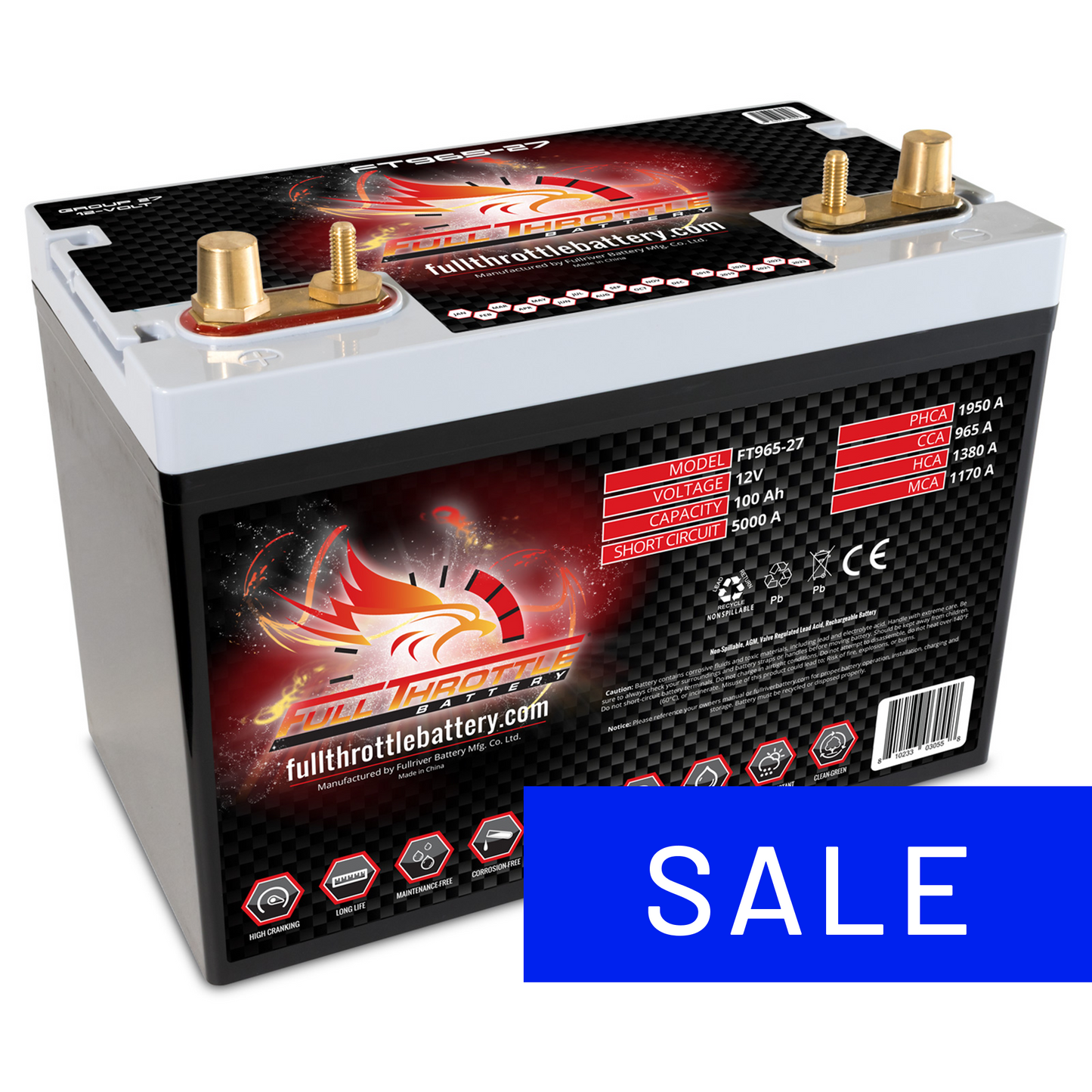 Full Throttle TPPL Battery FT965-27