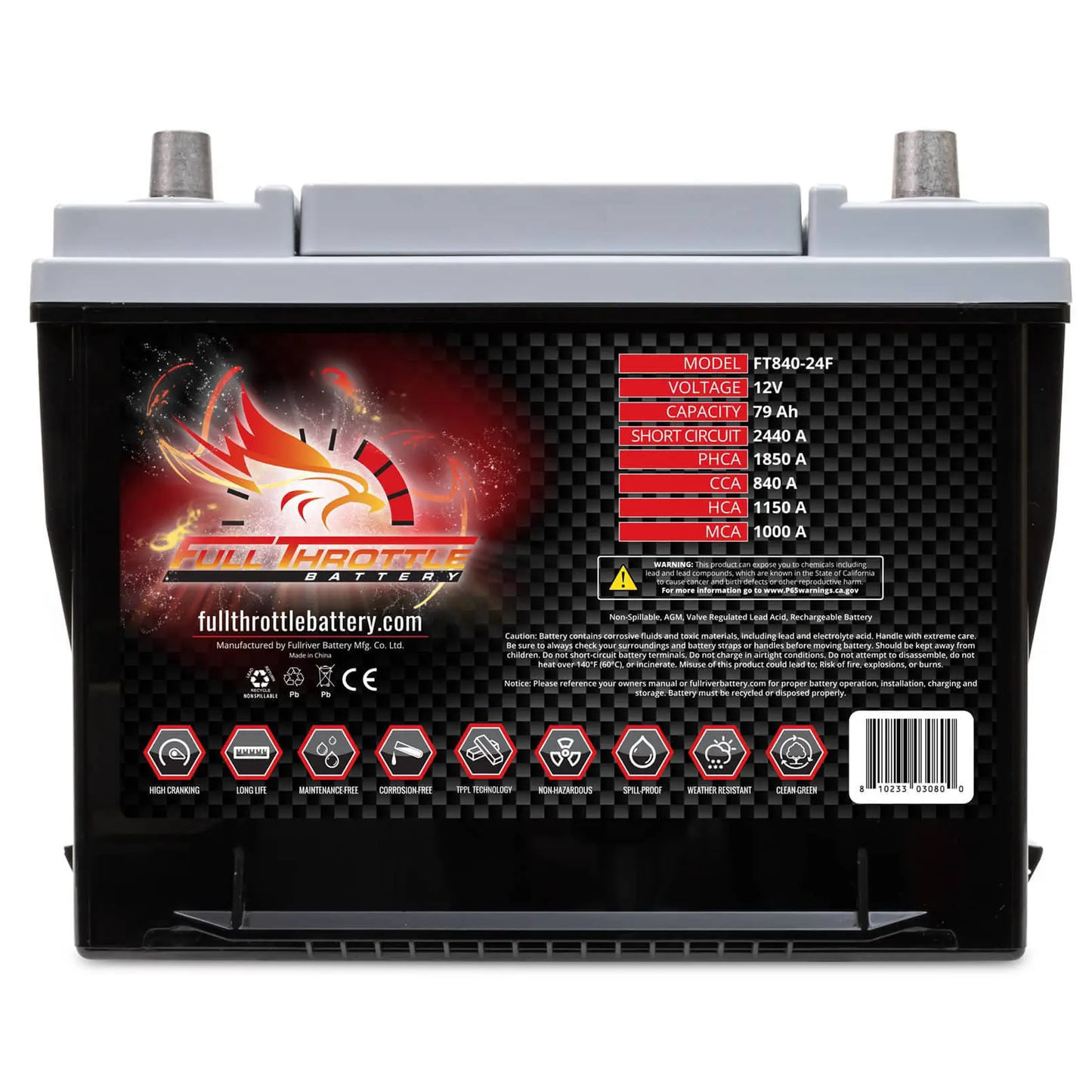 Full Throttle TPPL Battery FT840-24F