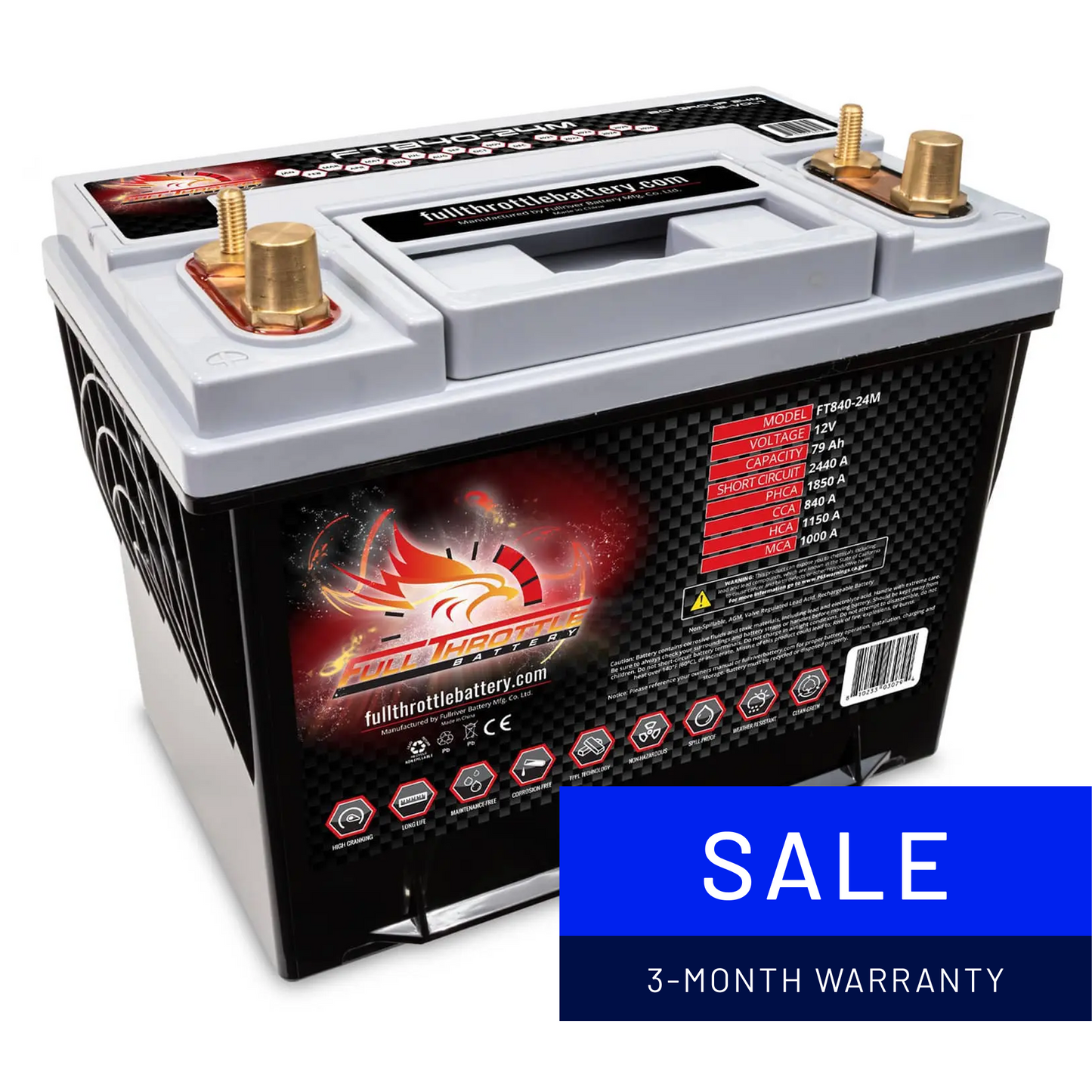 Full Throttle TPPL Battery FT840-24M