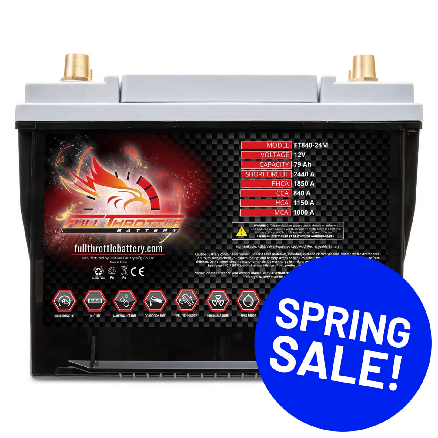 Full Throttle TPPL Battery FT840-24M