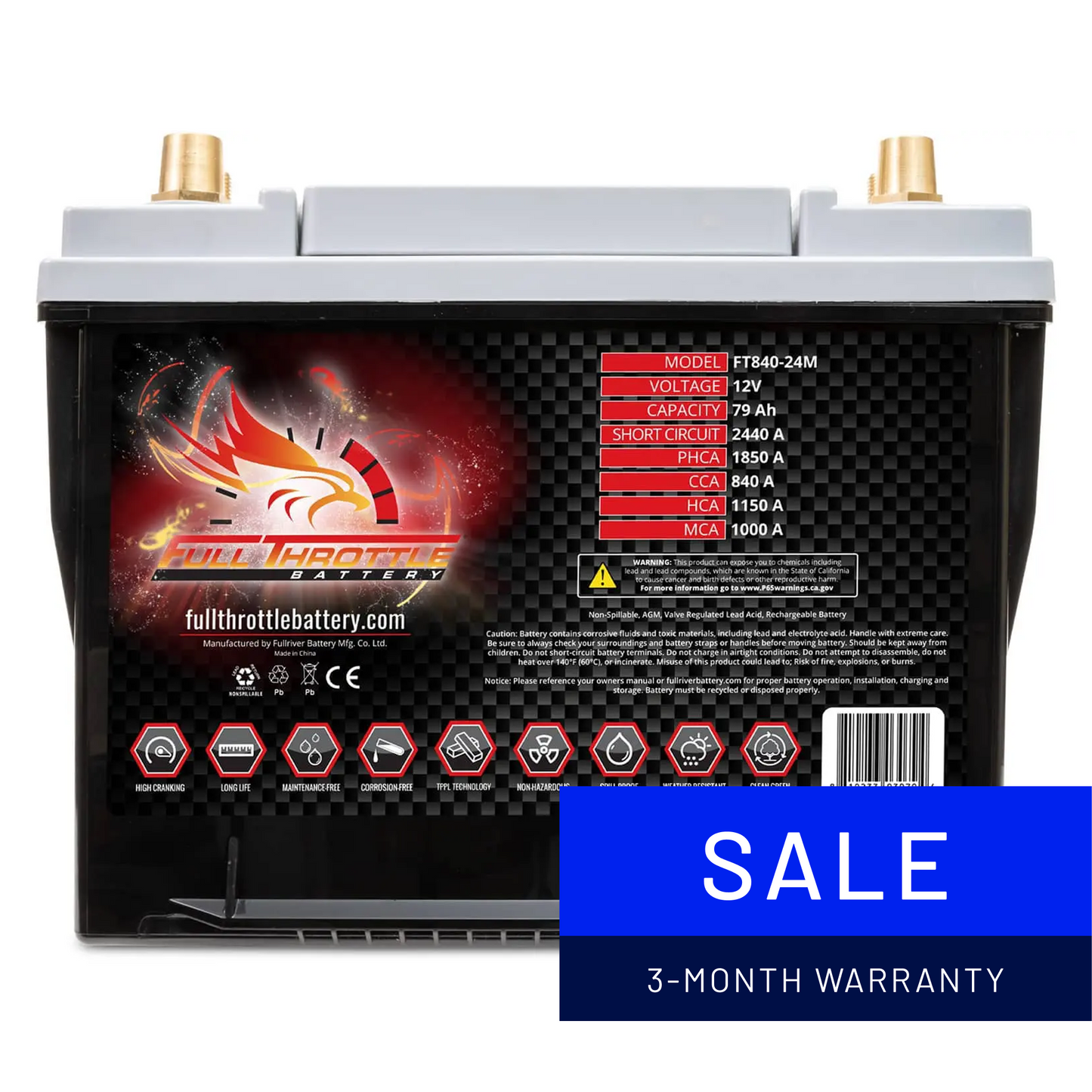 Full Throttle TPPL Battery FT840-24M