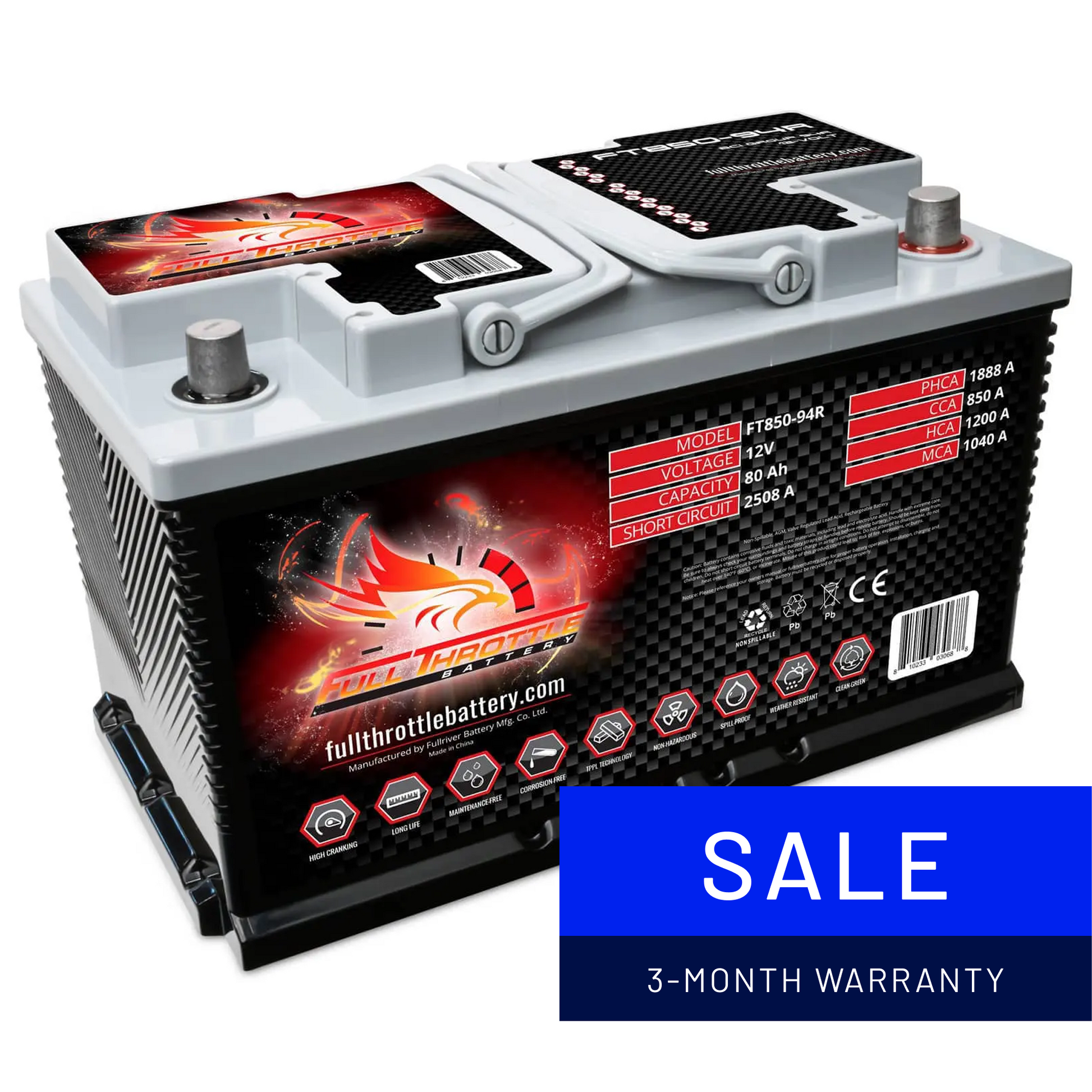 Full Throttle TPPL Battery FT850-94R