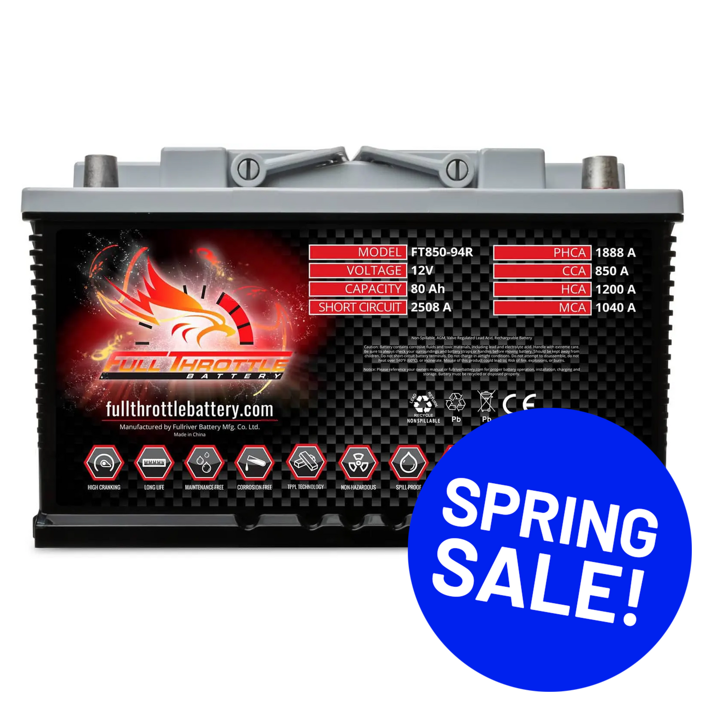 Full Throttle TPPL Battery FT850-94R
