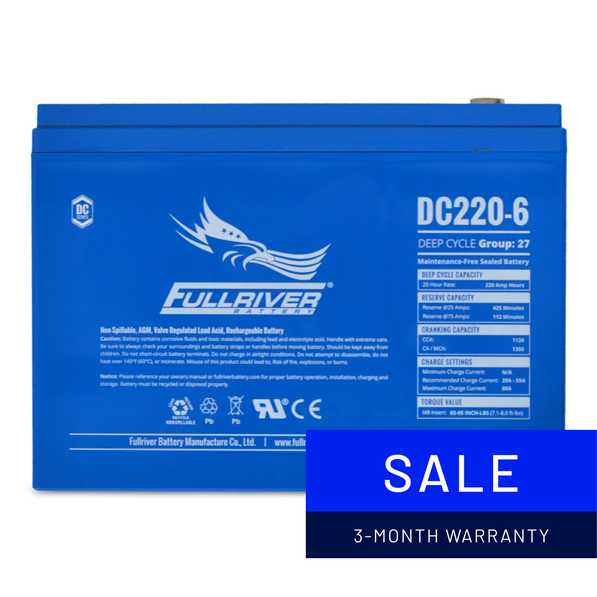DC Series Battery 6V 220Ah (DC220-6)