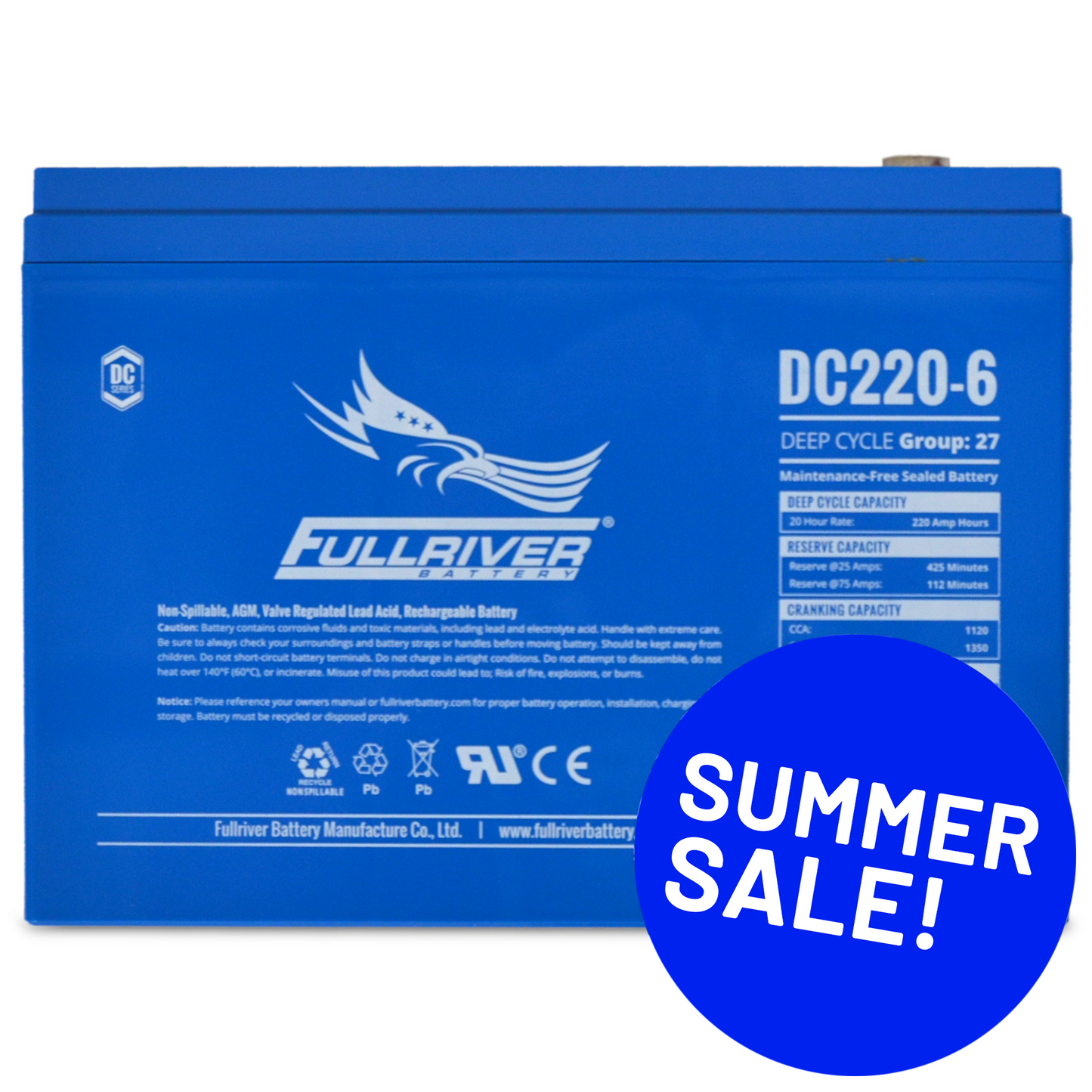 DC Series Battery 6V 220Ah  (DC220-6)