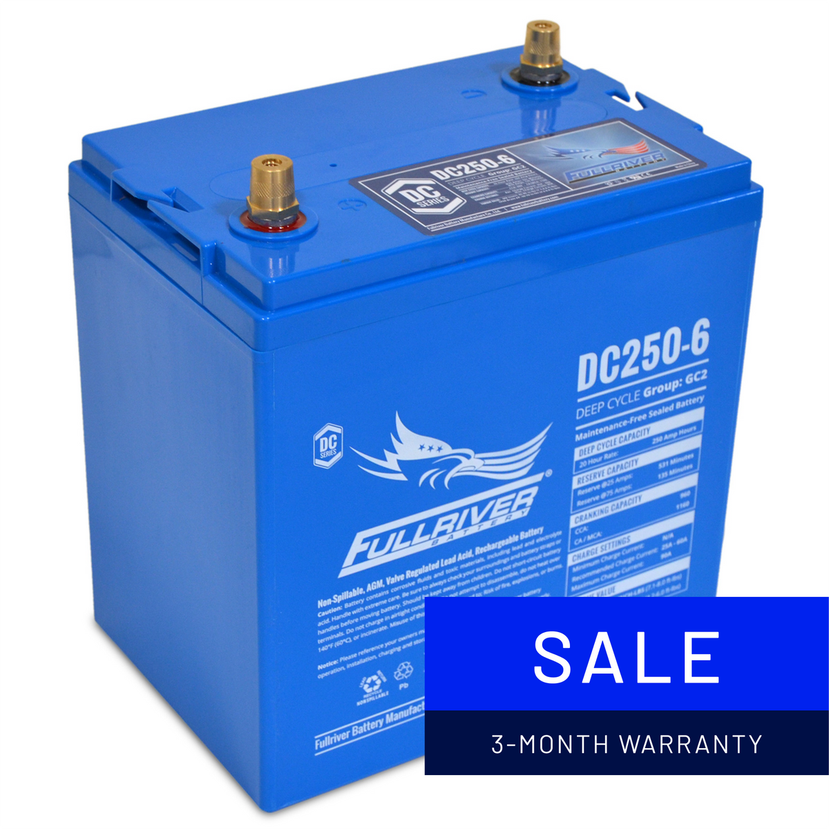 Fullriver Dc DC250-6 Fullriver DC Series Deep Cycle AGM Leisure Battery 250Ah ...