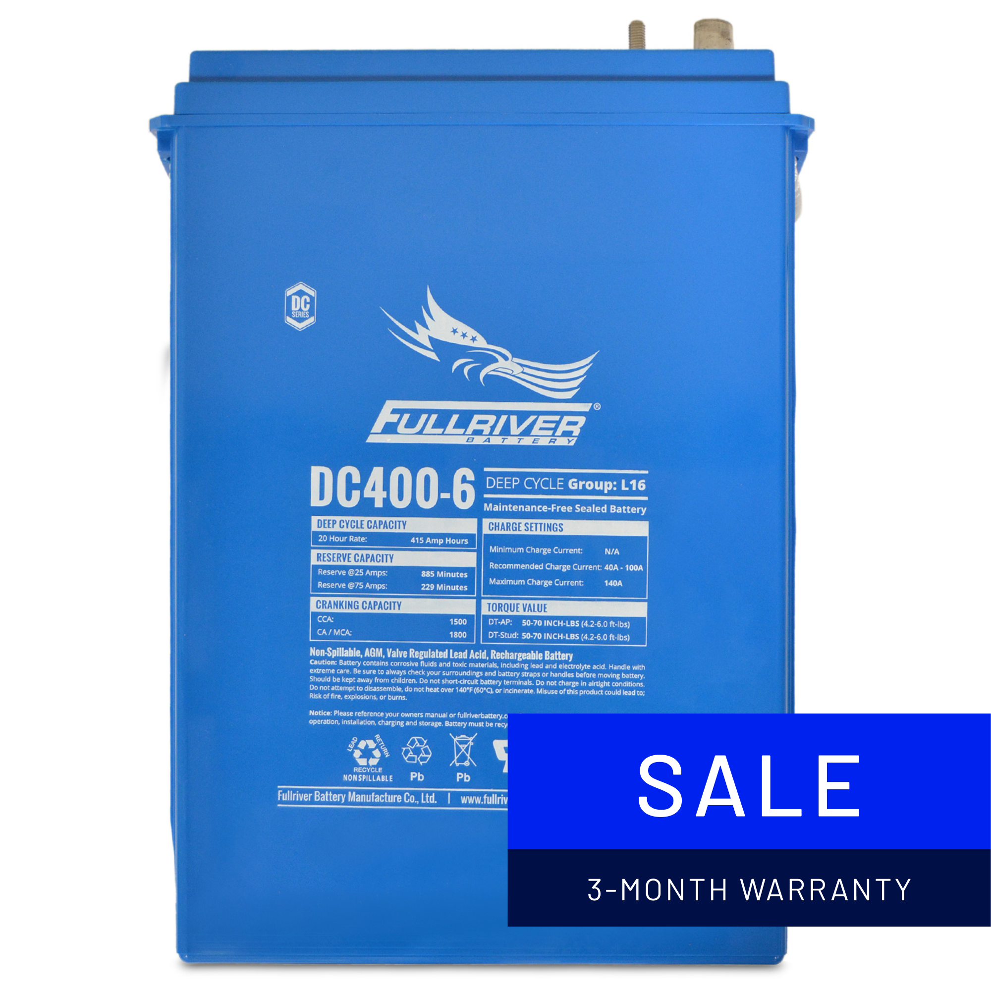 Fullriver Dc DC400-6 Fullriver DC Series Deep Cycle AGM Leisure Battery 400Ah ...