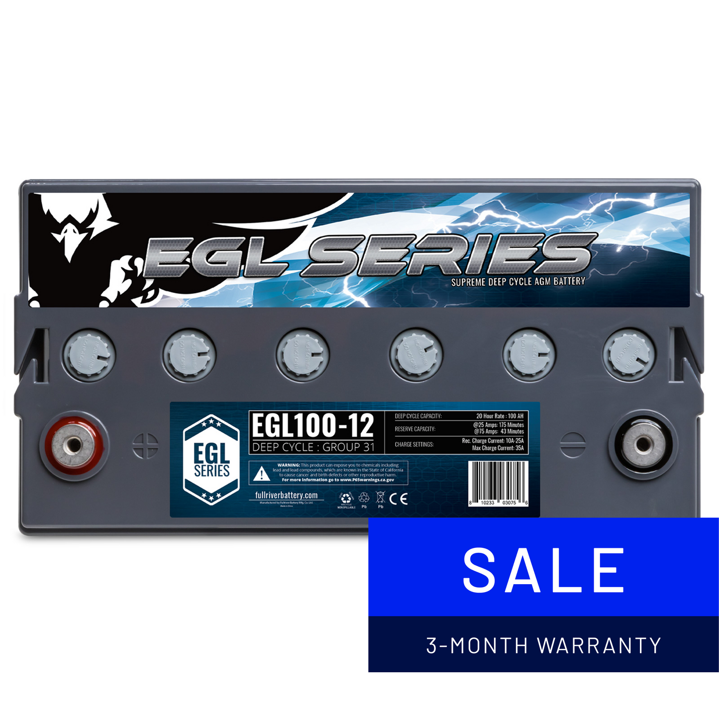 EGL100-12 Supreme Deep Cycle Battery