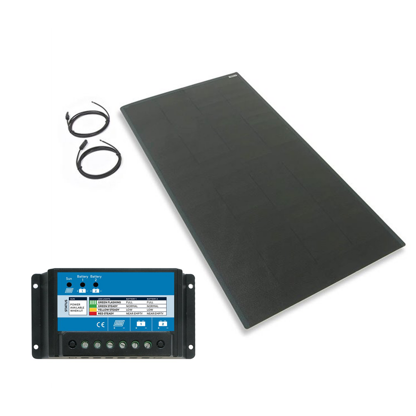 200 Watt MHD Flexi PV Panel - Rear (inc 20A Dual Con)