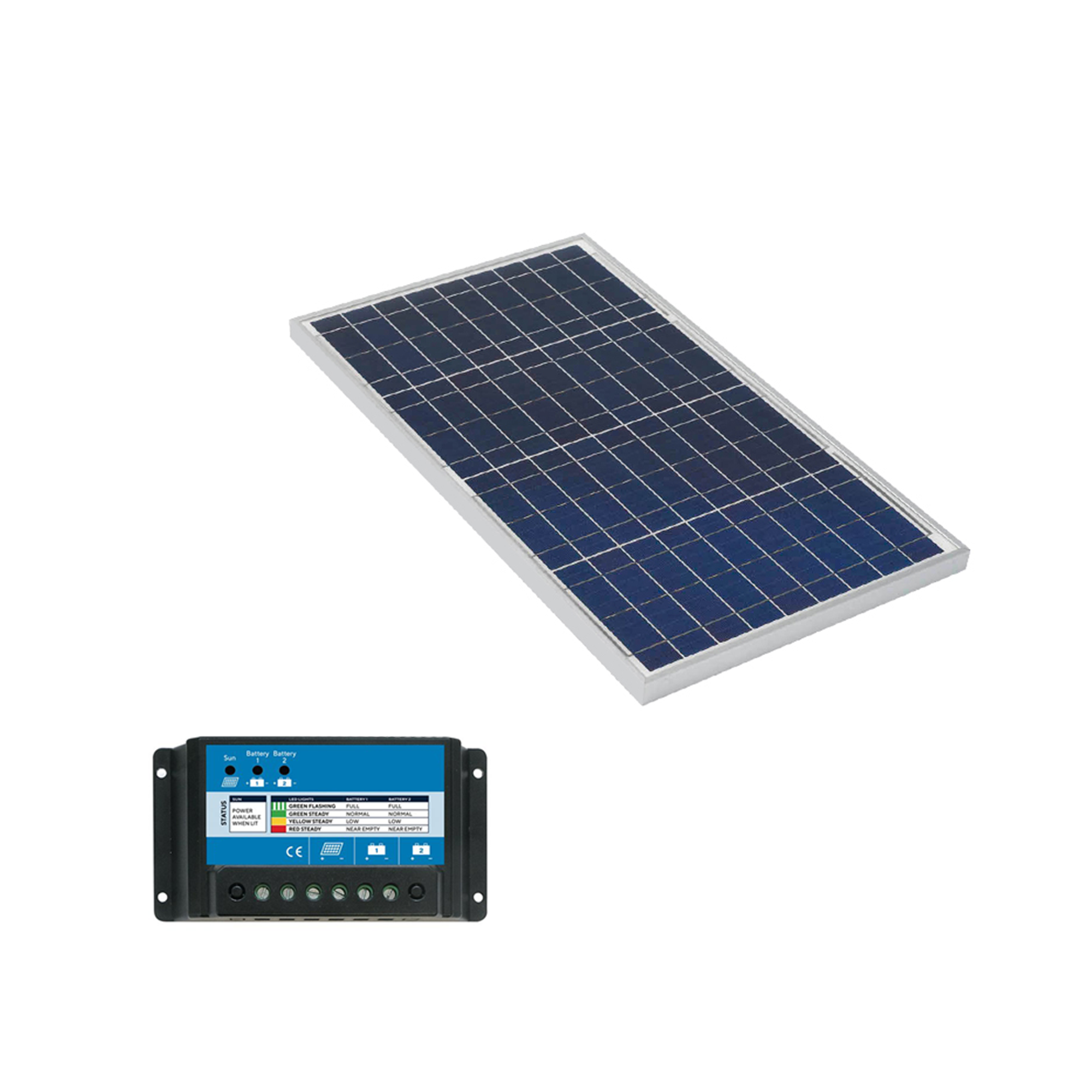 Merlin Power Systems 30 Watt Rigid Panel Kit (inc 10A Dual Con) – Merlin Power