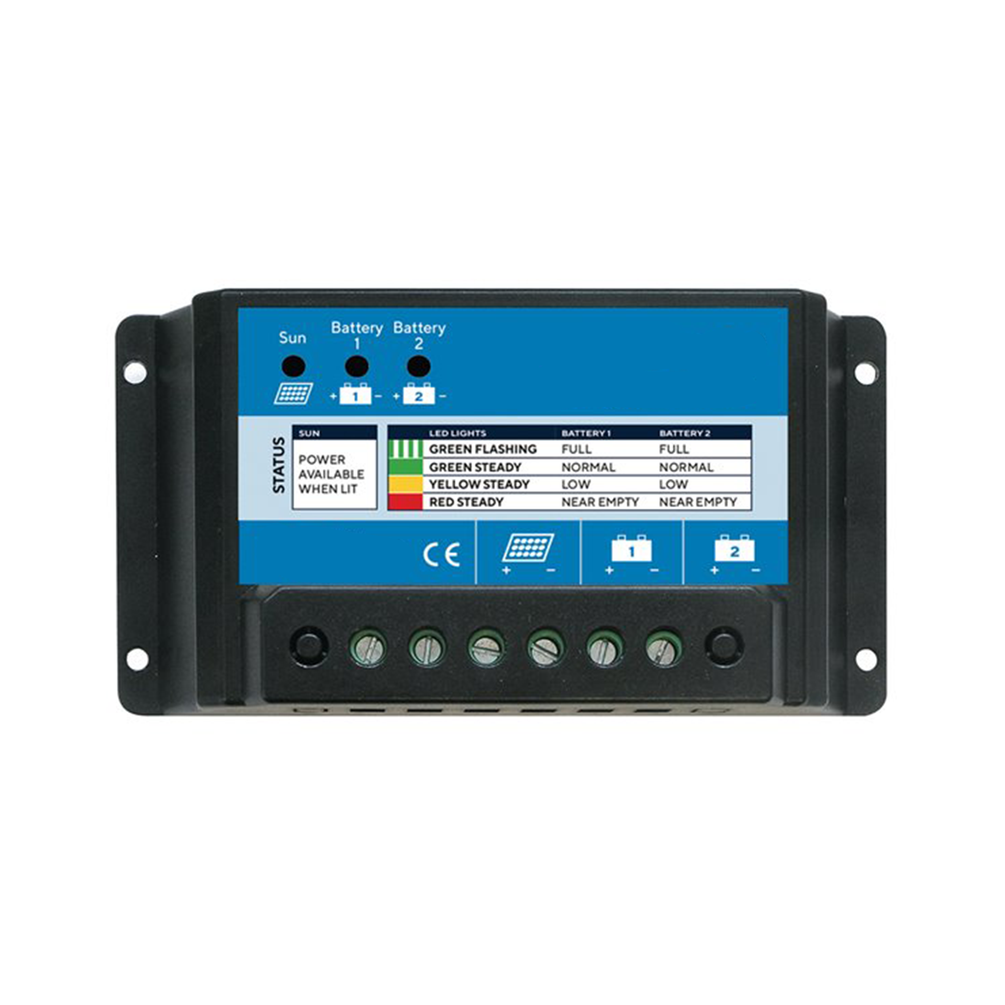 10A PWM Dual Battery Charge Controller – Merlin Power