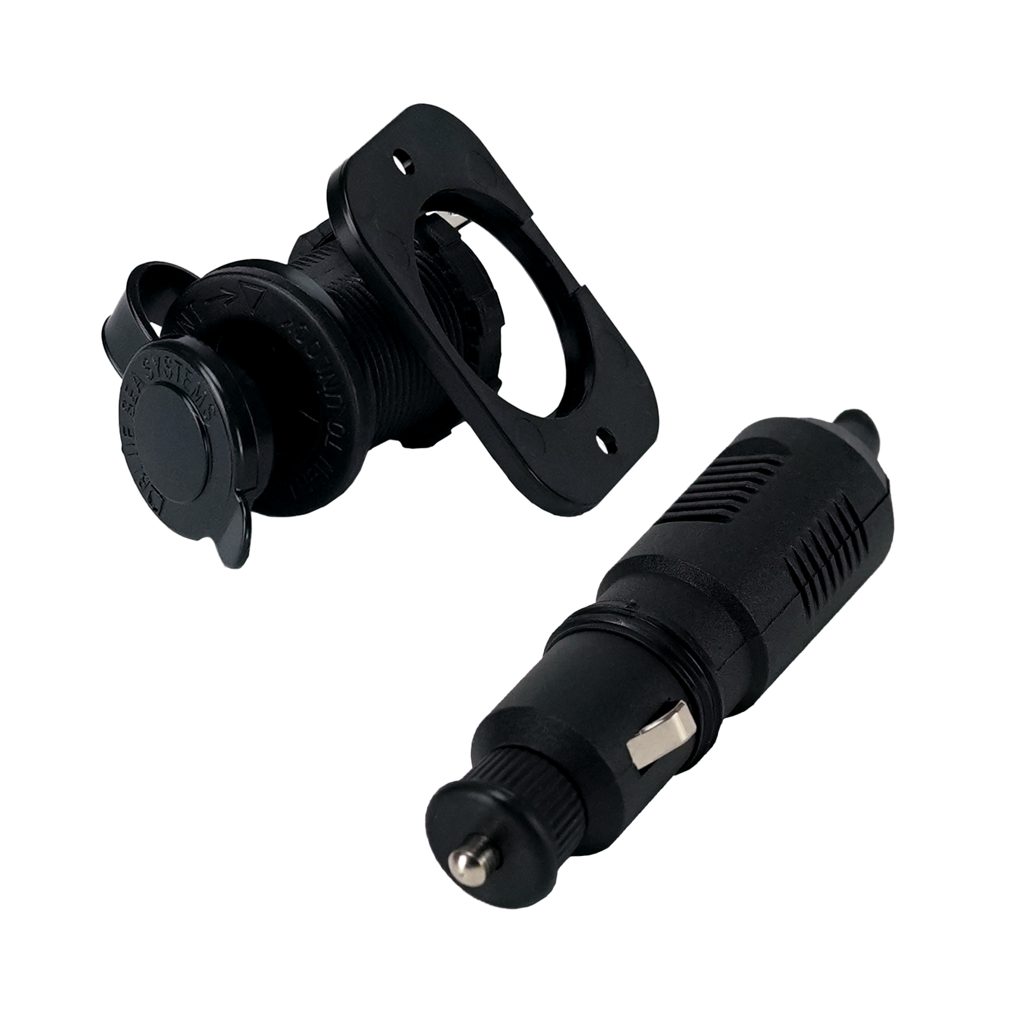 Blue Sea Systems 1011-BBS Dashboard Stopcontact 12V - Waterdicht, Corrosiebestendig, Twist Lock