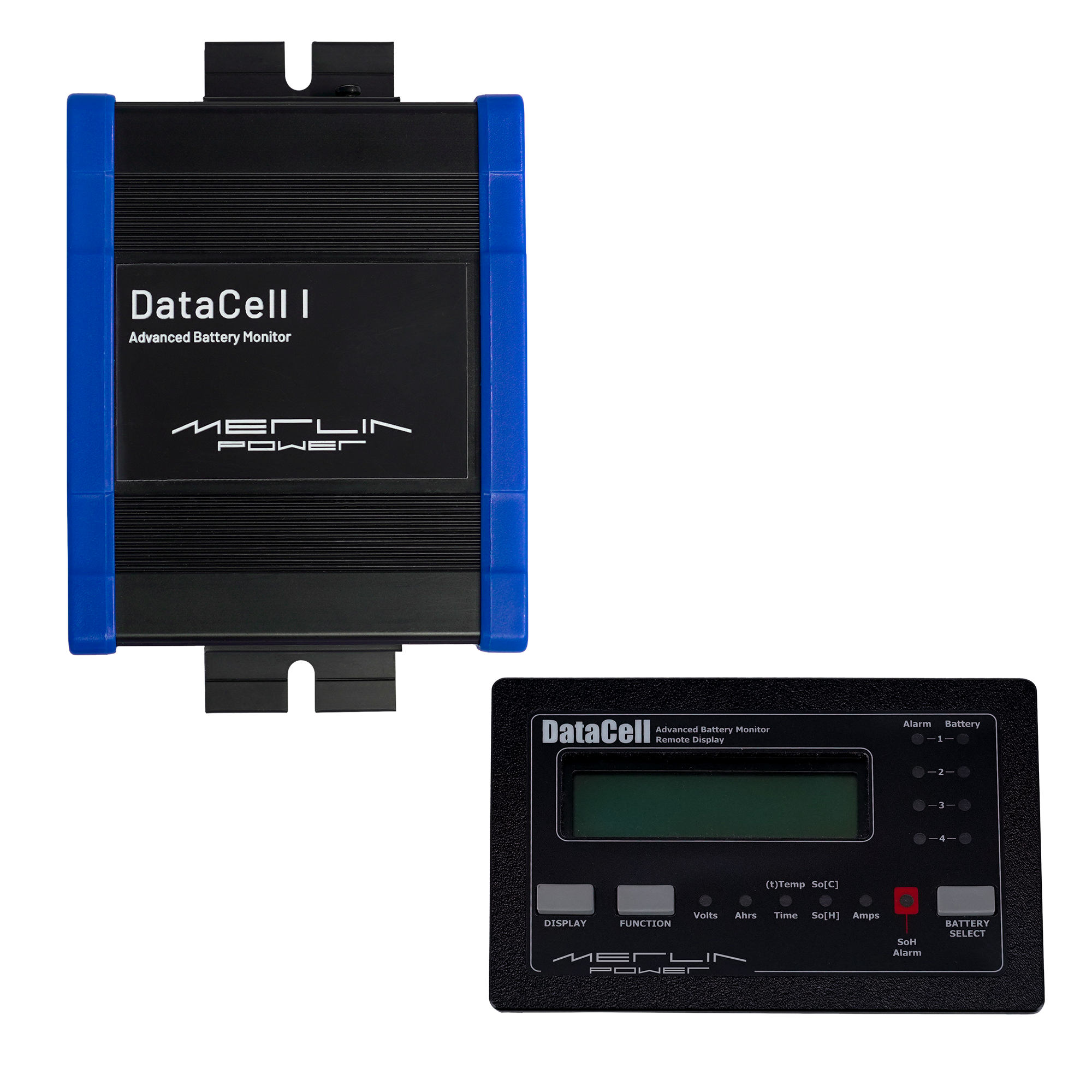 DataCell 1 + LCD Panel - 12/24V Single Battery Bank – Merlin Power